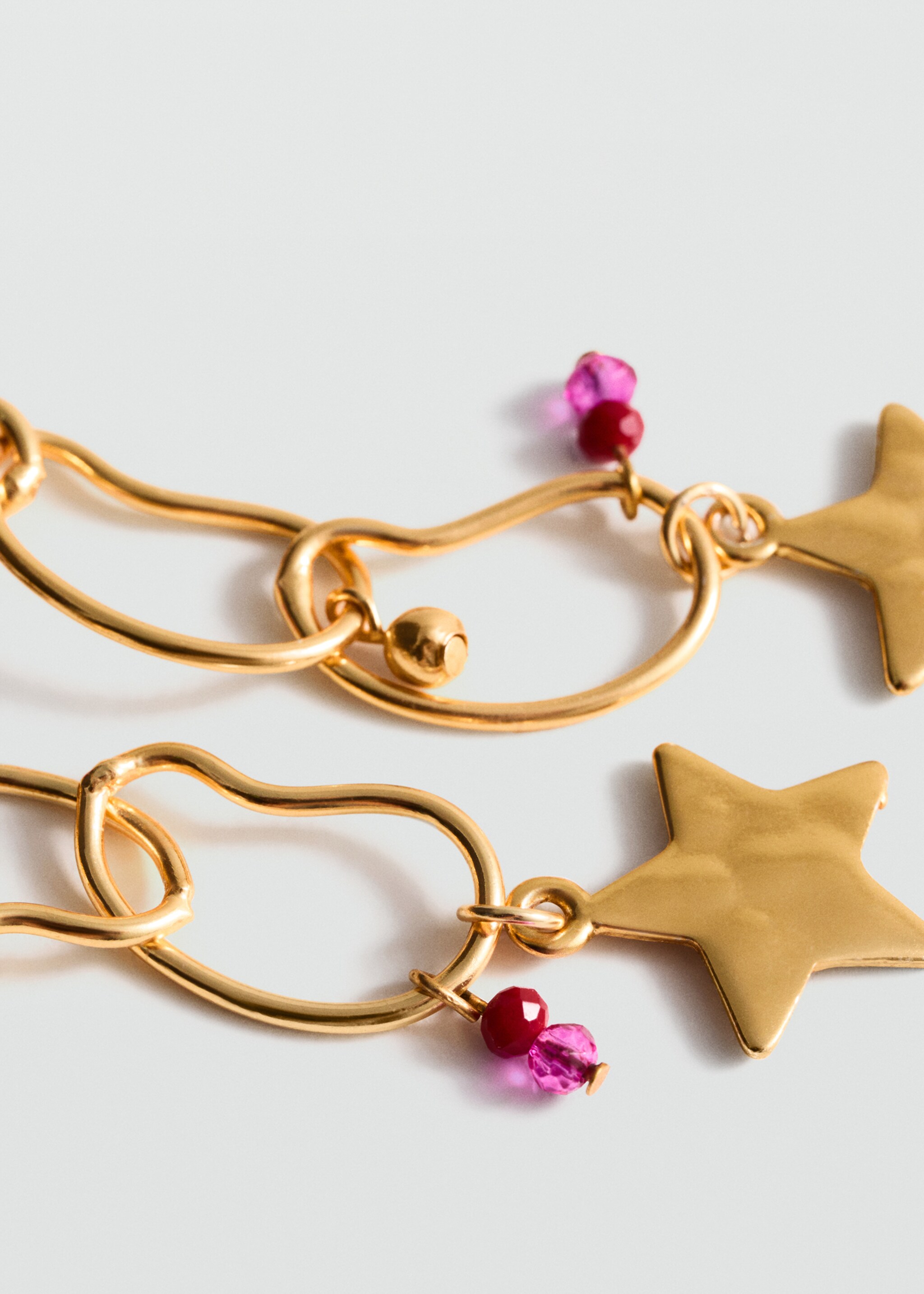 Pendientes largos estrellas - Plano medio