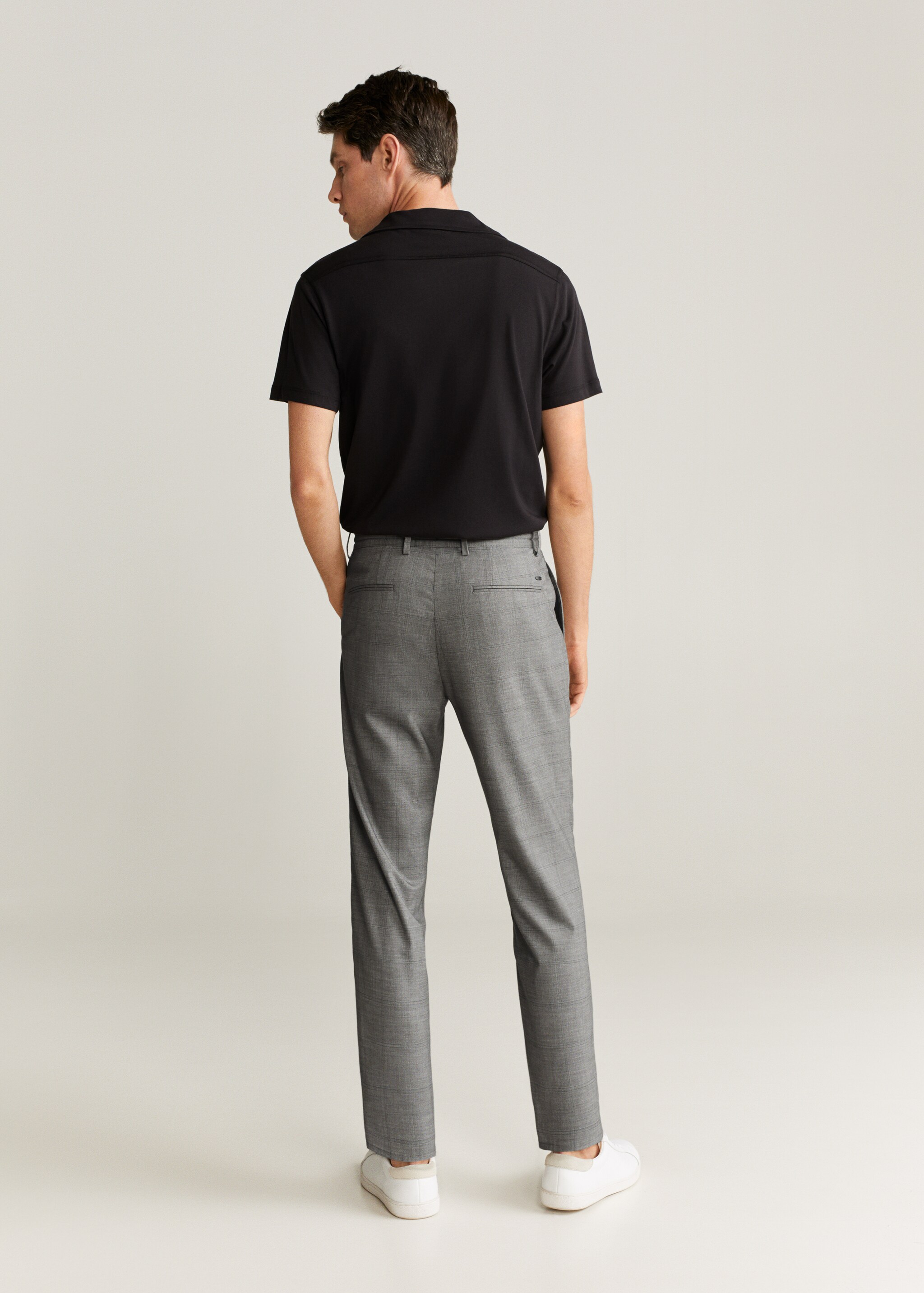 Oblekové kalhoty slim fit 100% len - Zadní strana zboží