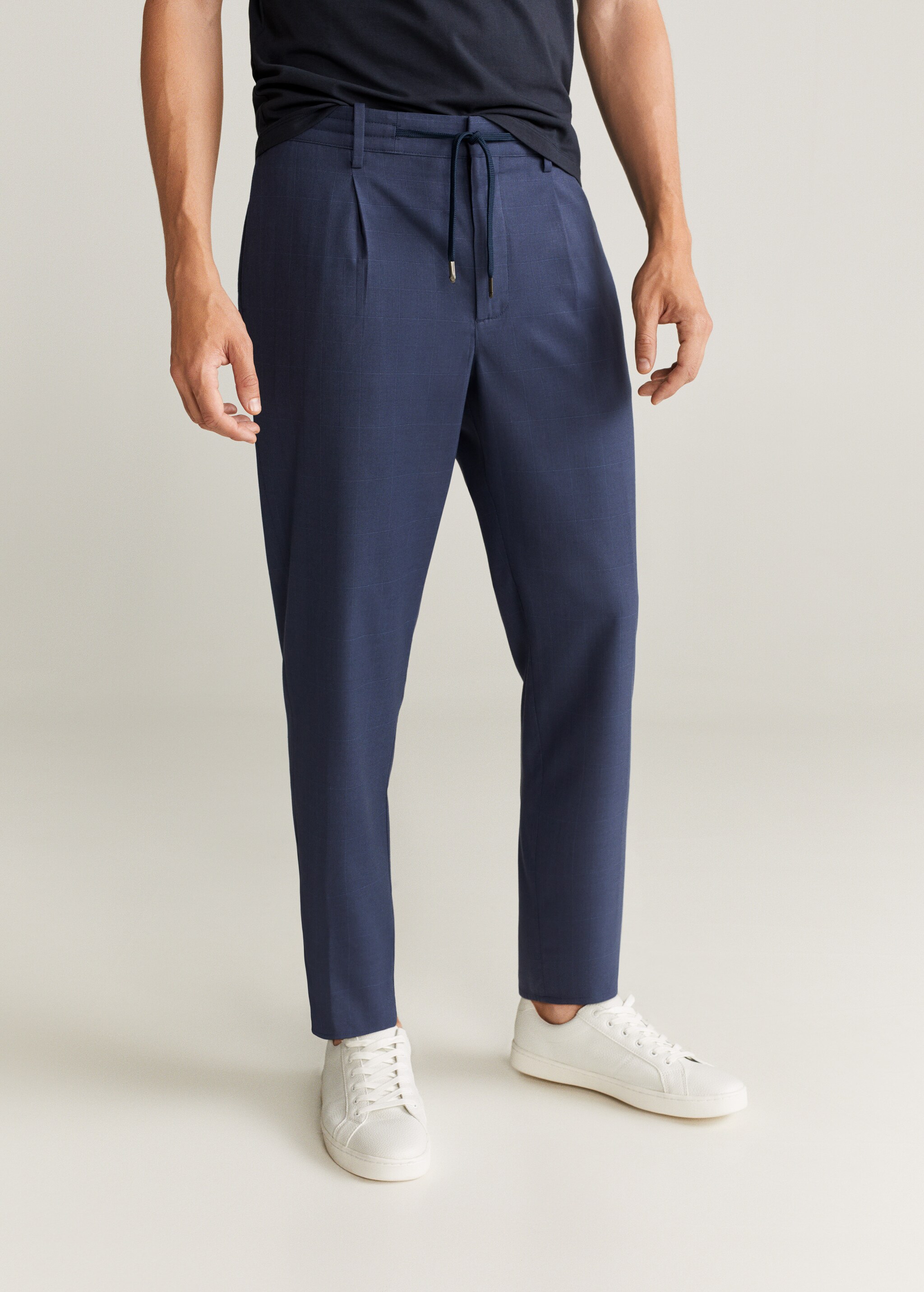 Oblekové sako slim fit ze lněné směsi - Náhled ve středové rovině