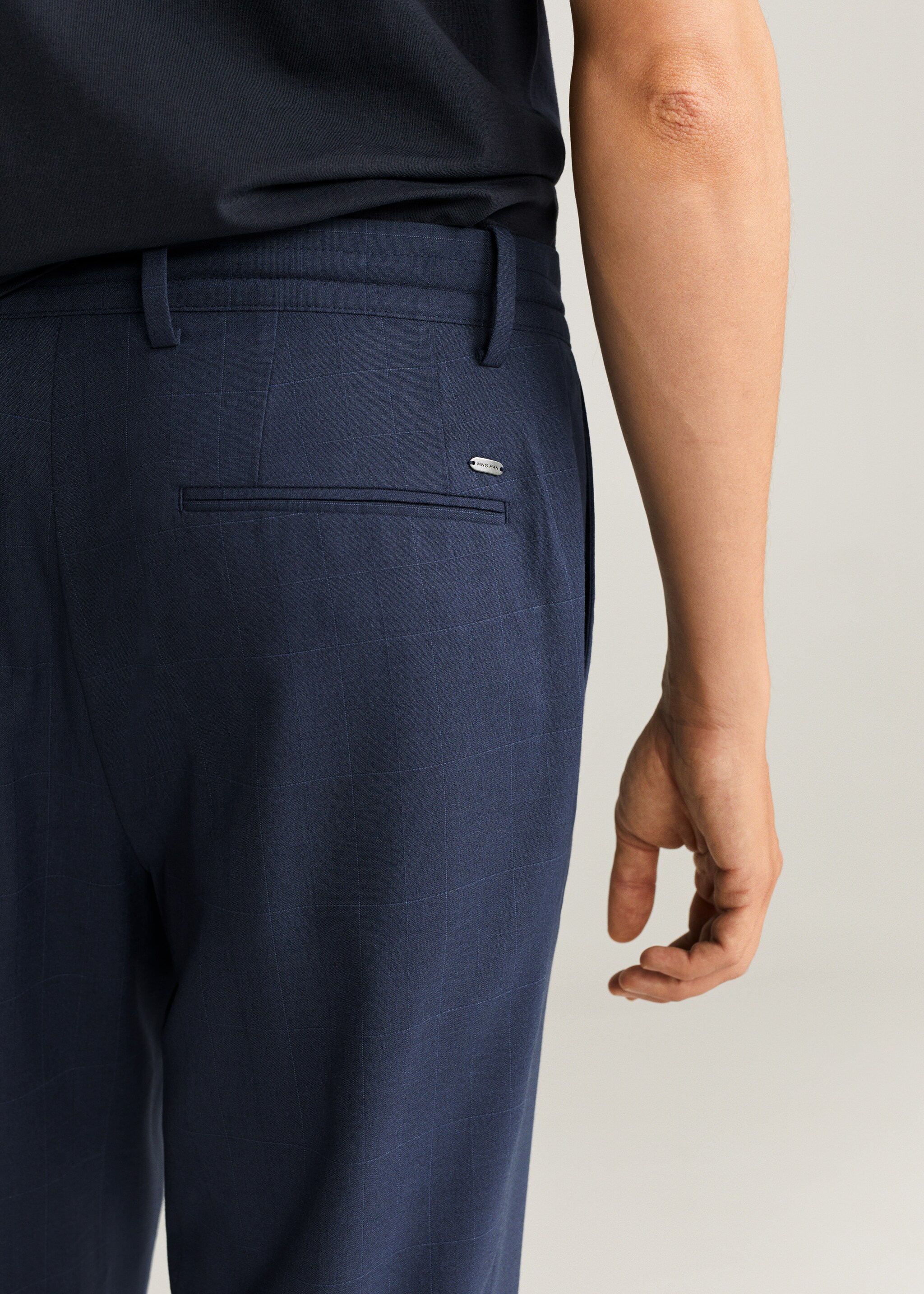 Oblekové sako slim fit ze lněné směsi - Detail zboží 2