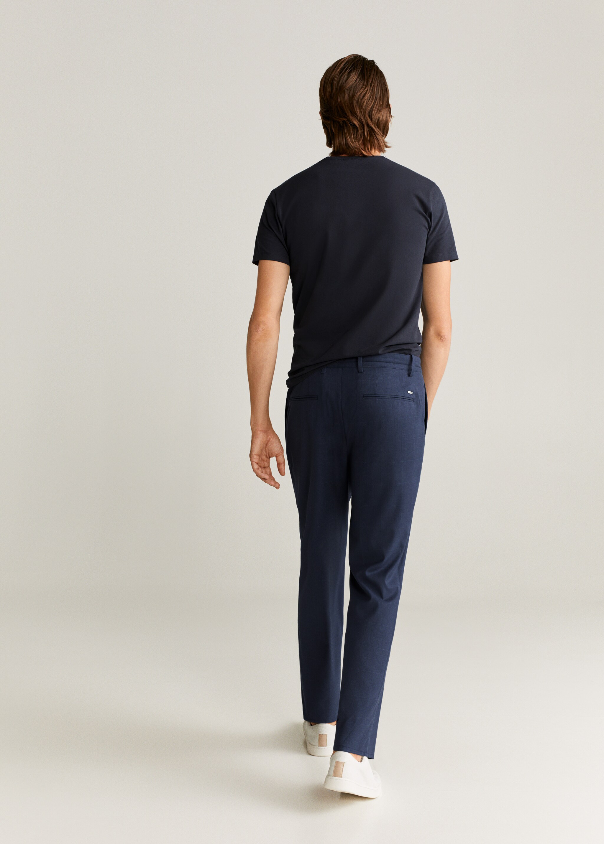 Oblekové sako slim fit ze lněné směsi - Zadní strana zboží