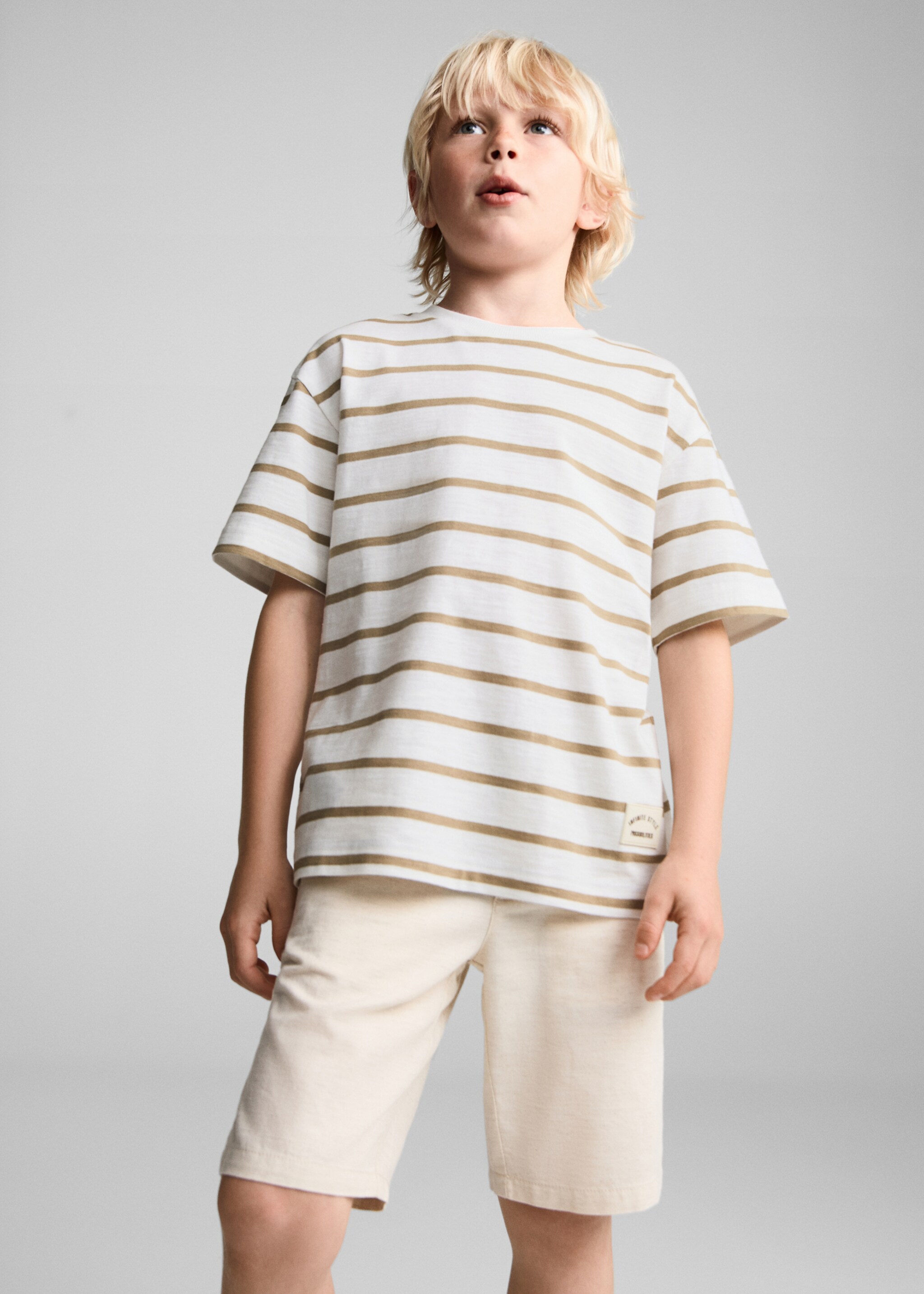 Gestreiftes Baumwoll-Shirt - Mittlere Ansicht
