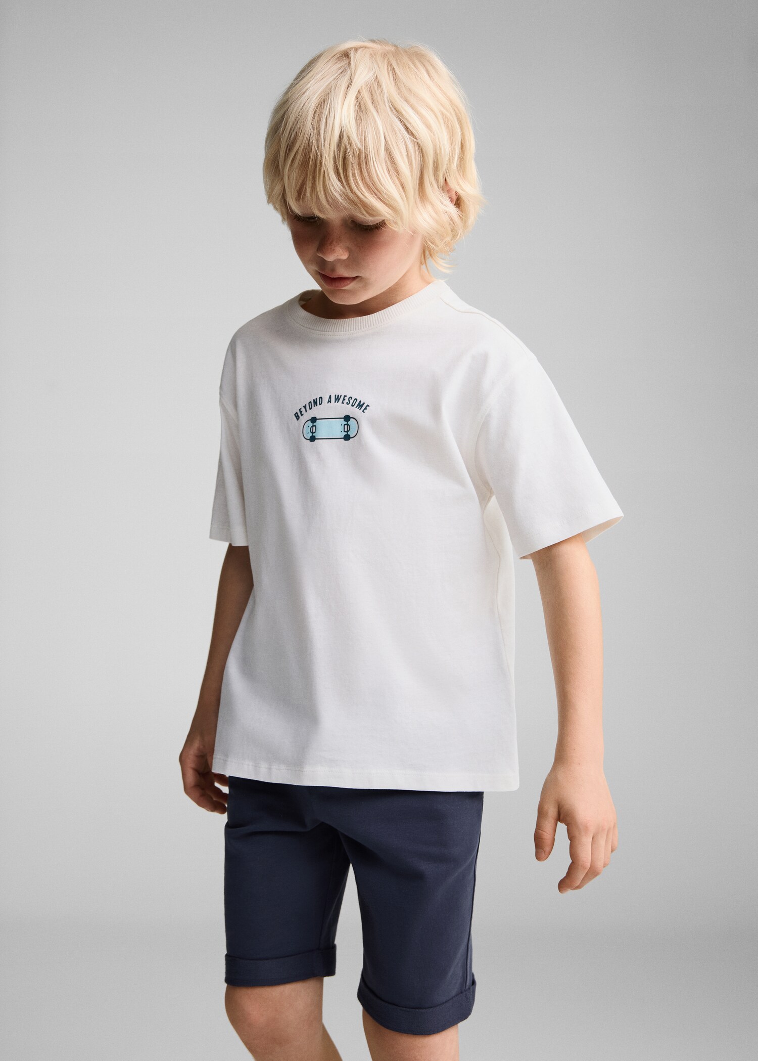 Camiseta estampada algodón - Plano medio