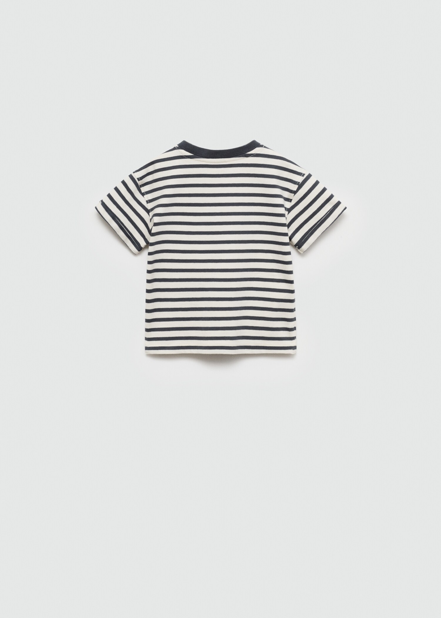 Striped cotton T-shirt - Reverse of the article