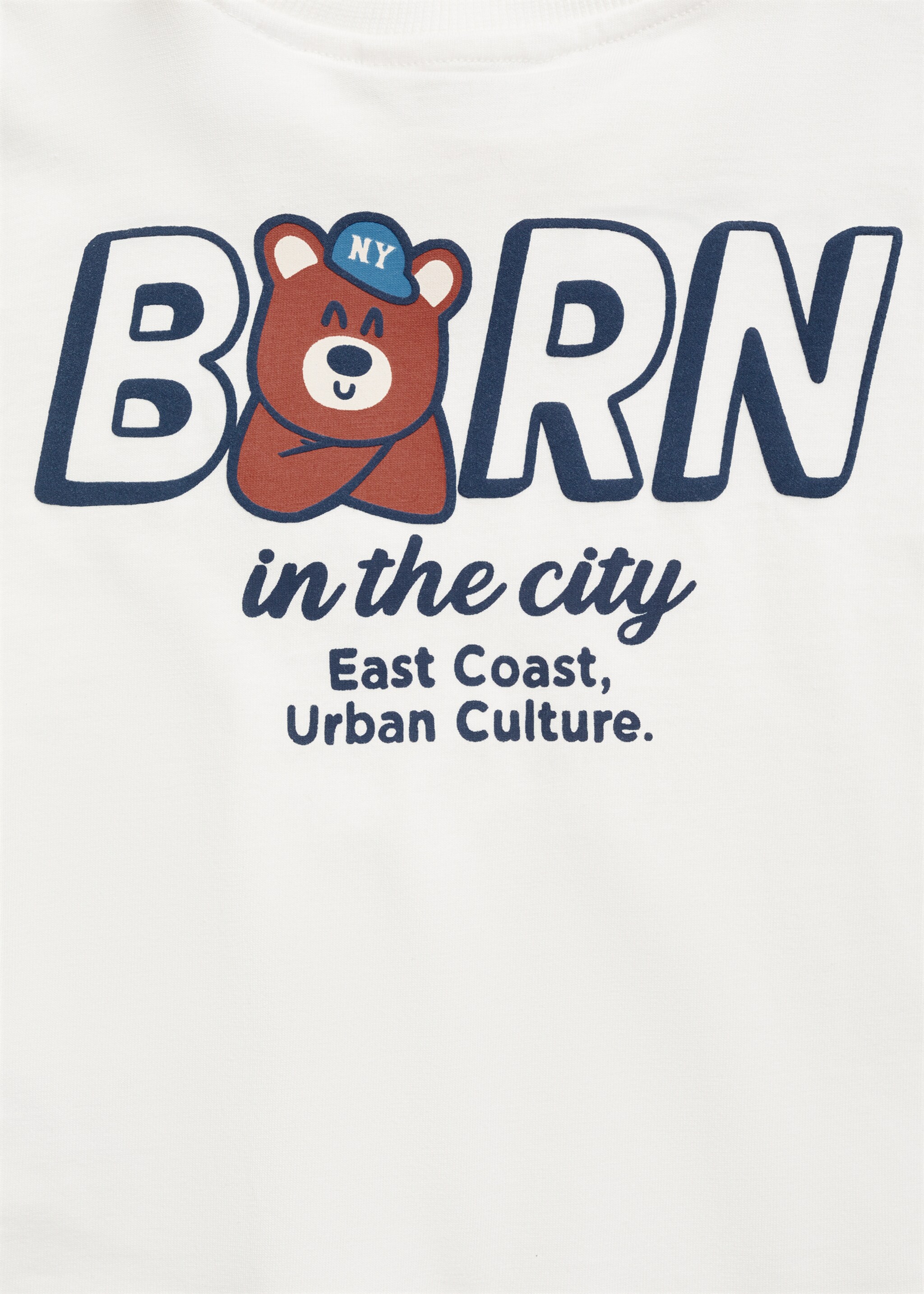 Bear printed t-shirt - Details of the article 0, Off White. Ref: 77002940-00.
