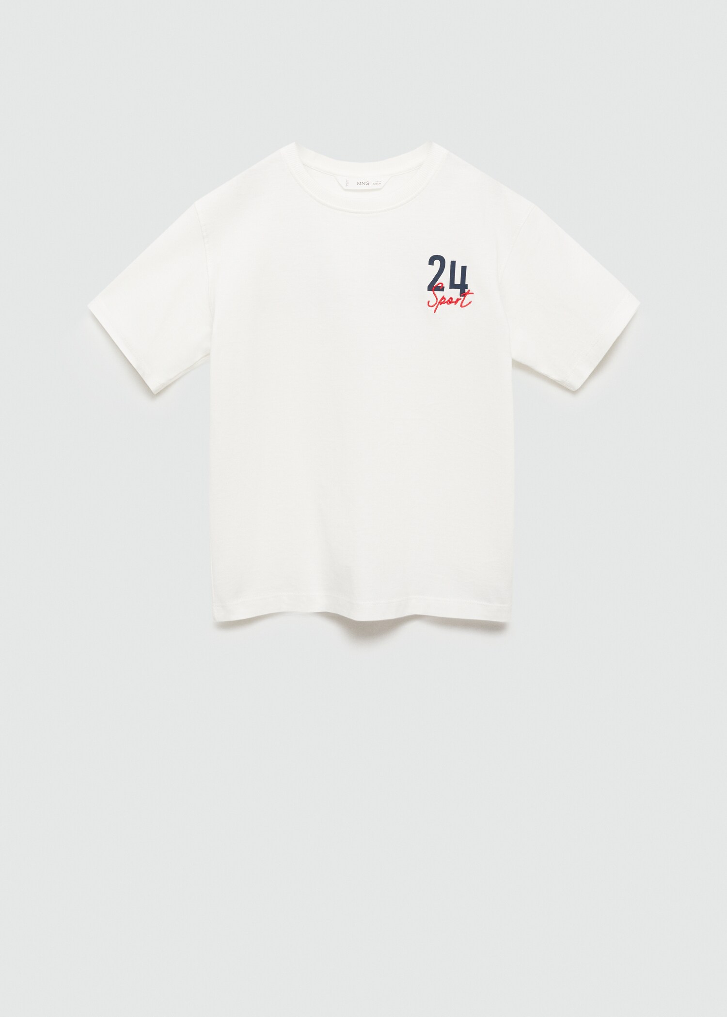 Embroidered detail cotton T-shirt - Article without model