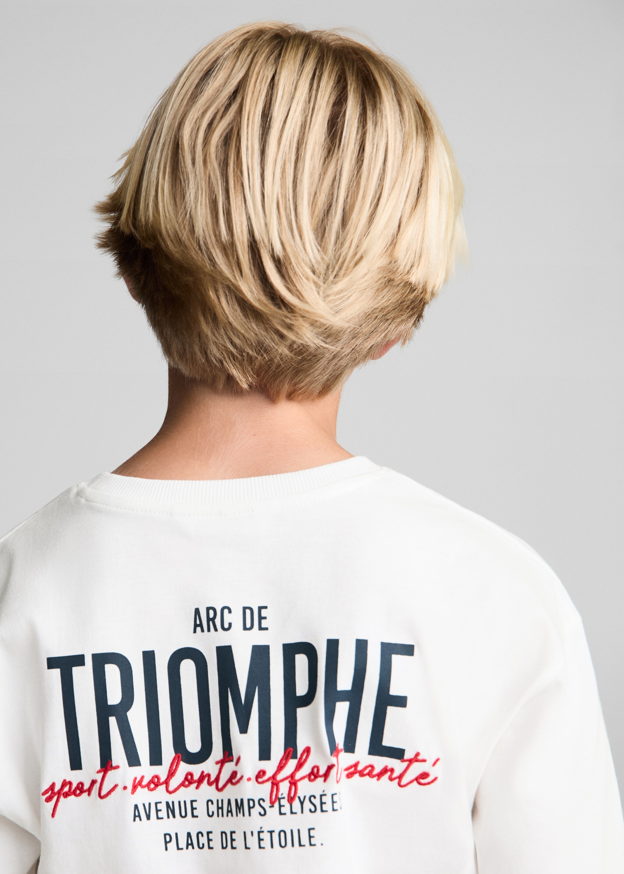 T-shirt coton détail brodé - Verso de l’article