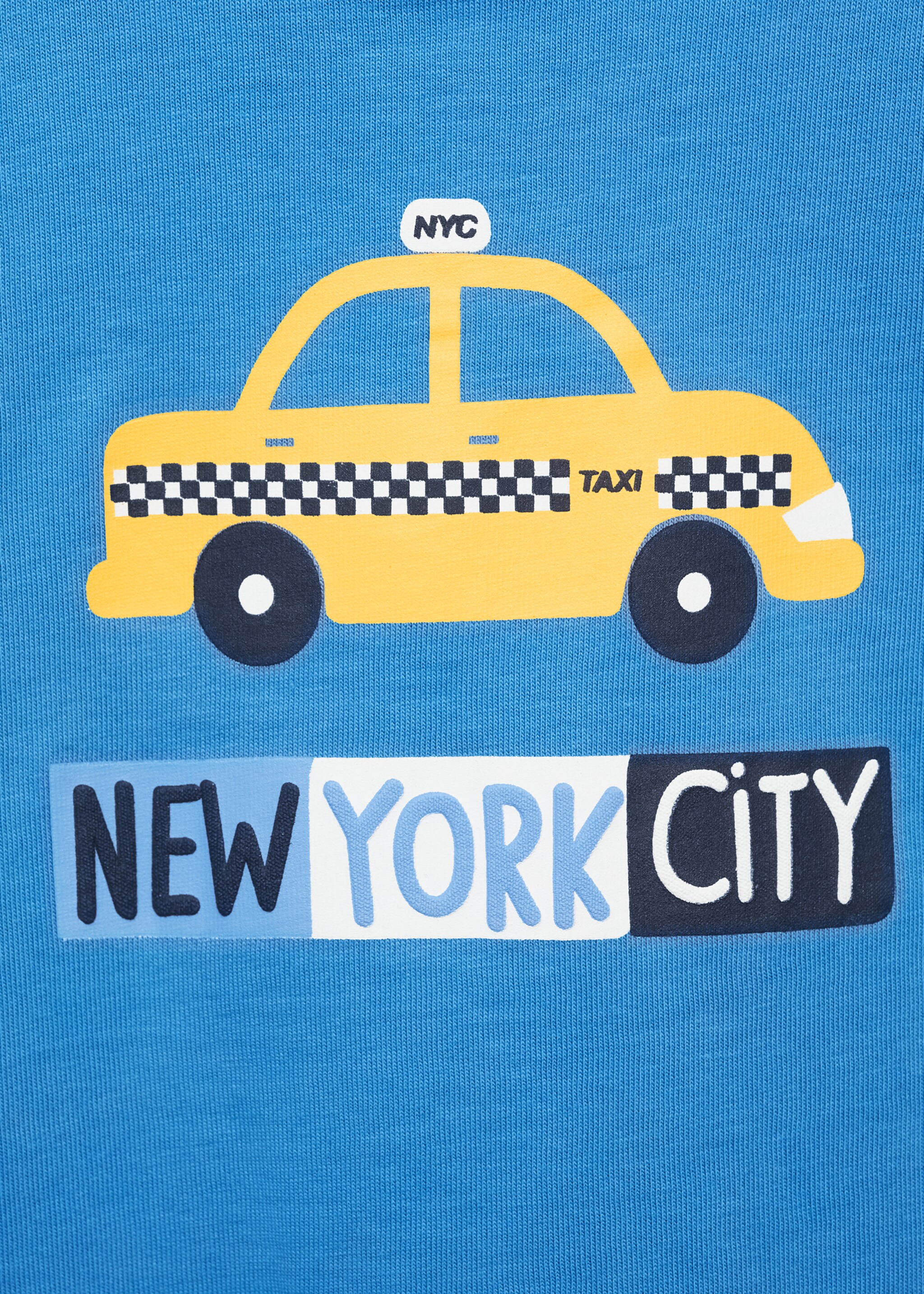 Printed long sleeve t-shirt - Details of the article 8, Vibrant blue. Ref: 77002942-00.