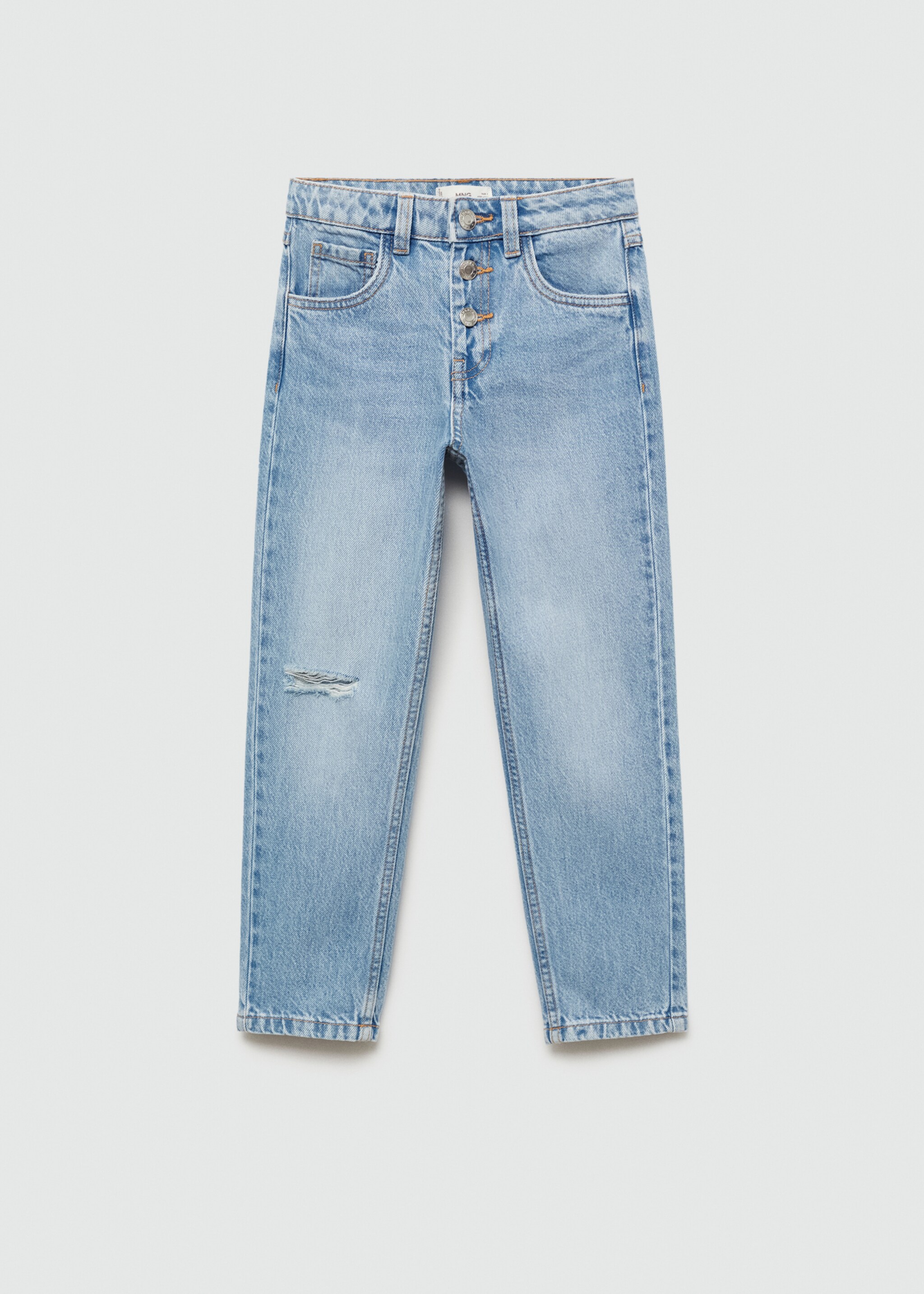 Mom-fit jeans - Artikl bez modela, Srednje plava. Ref: 77003275-00.
