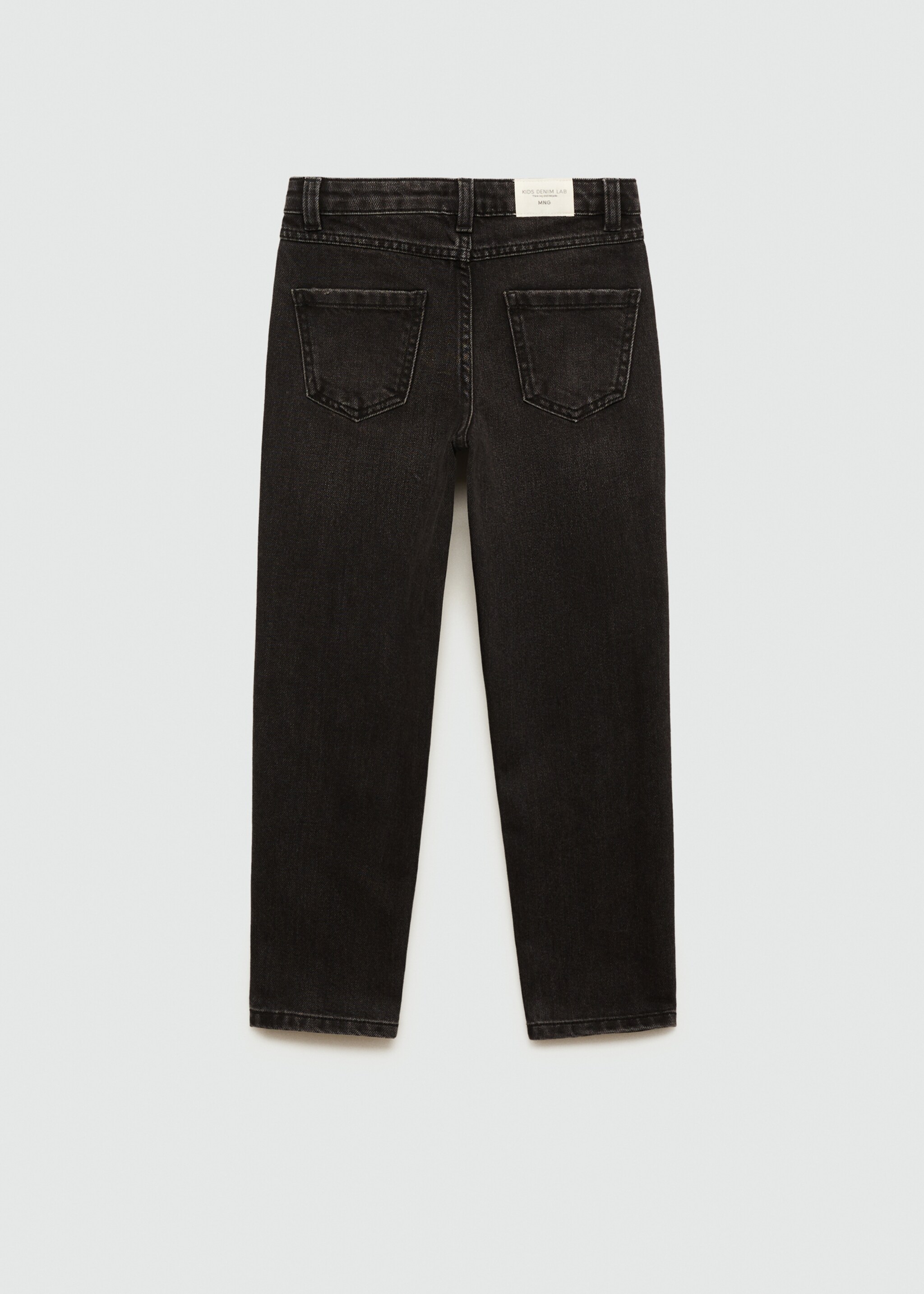 Mom-fit jeans - Reverse of the article, Black denim. Ref: 77003275-00.