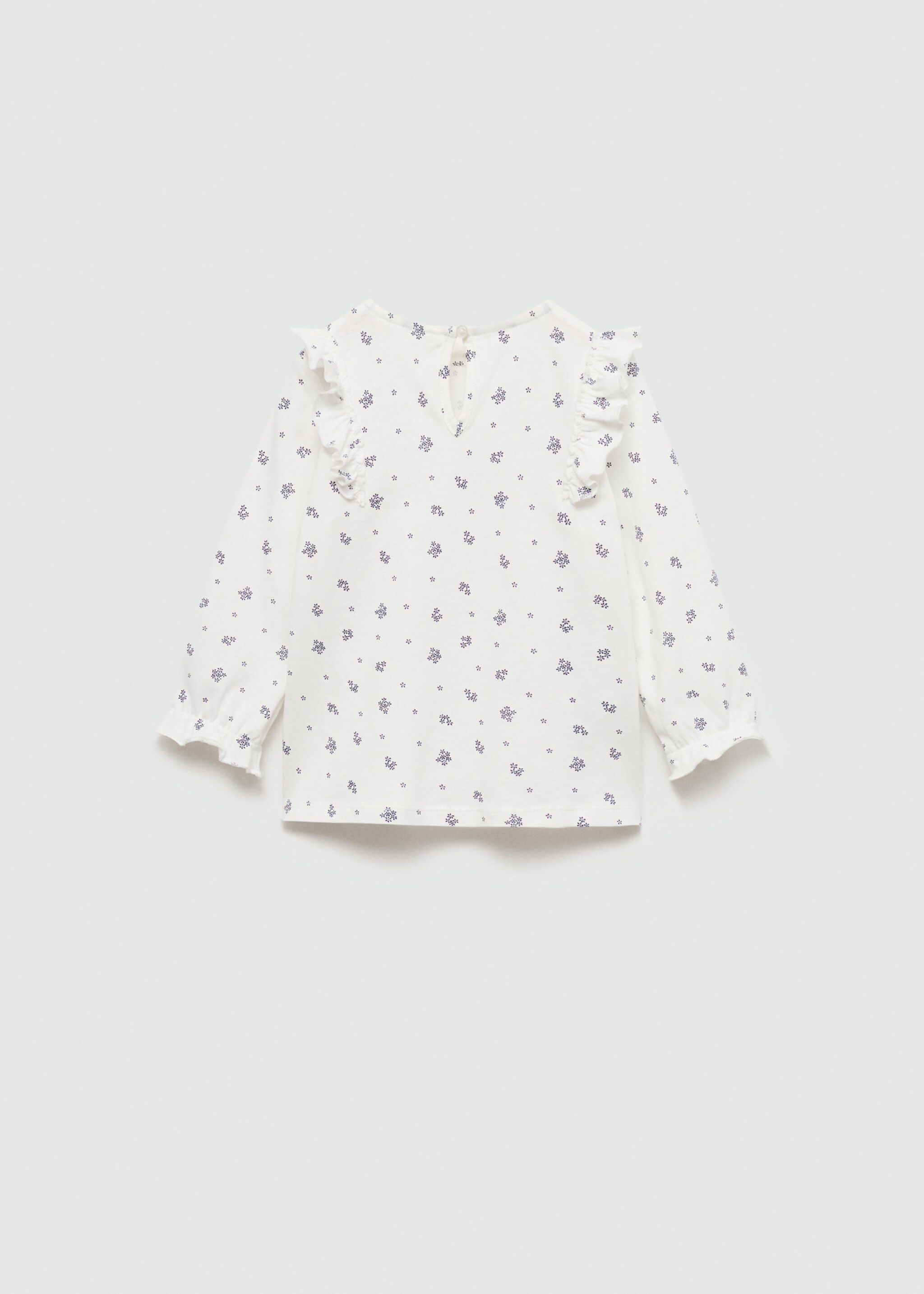 Blouse imprimée à volants - Verso de l’article