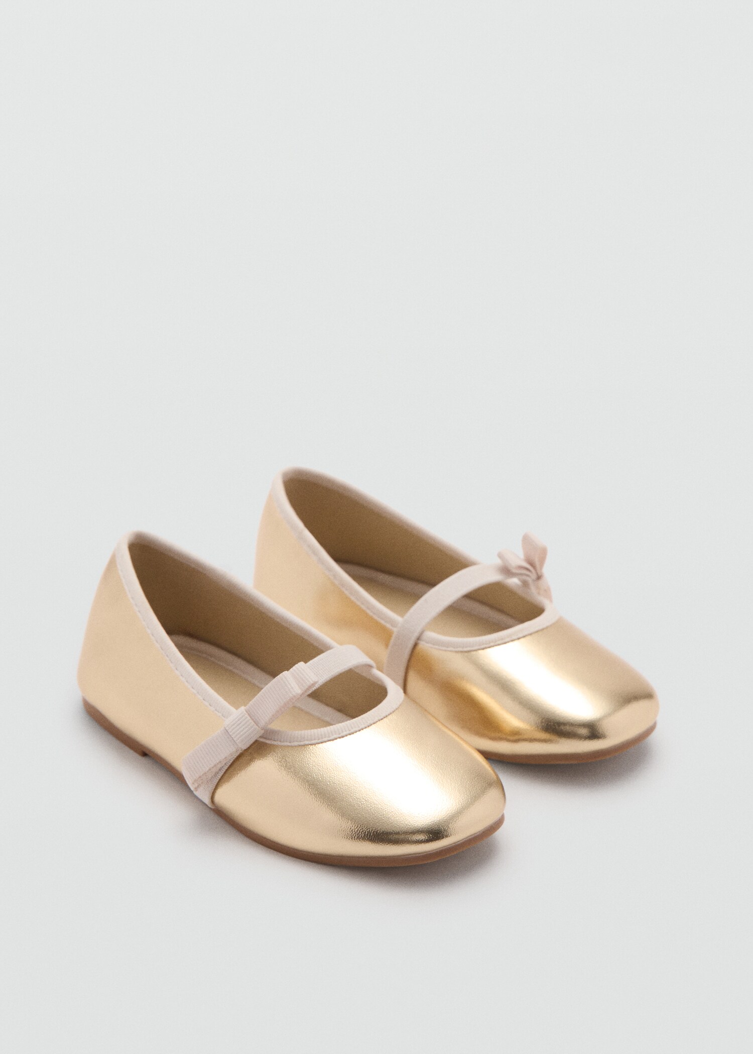 Metallic strip ballerinas - Medium plane