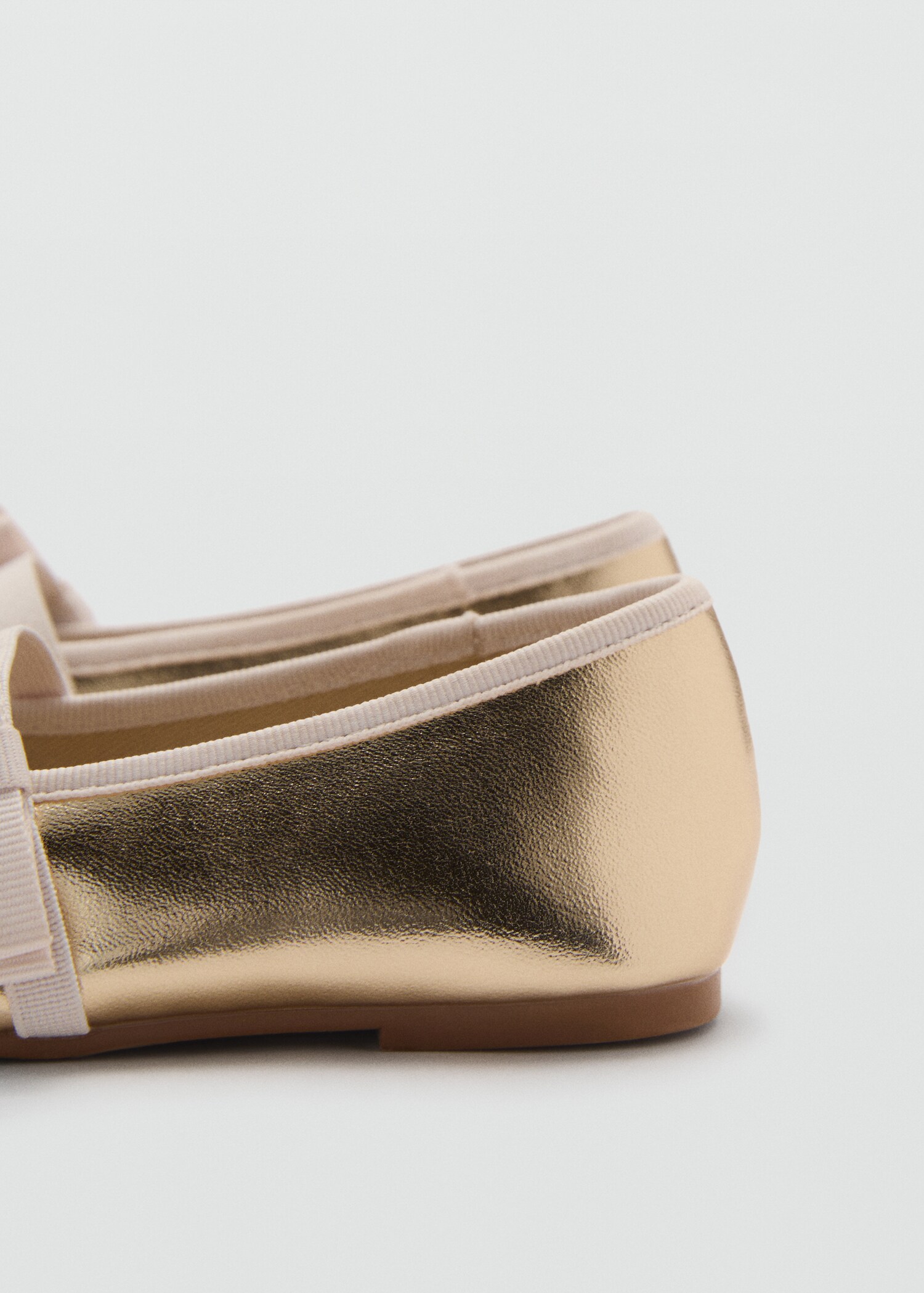 Metallic strip ballerinas - Details of the article 1