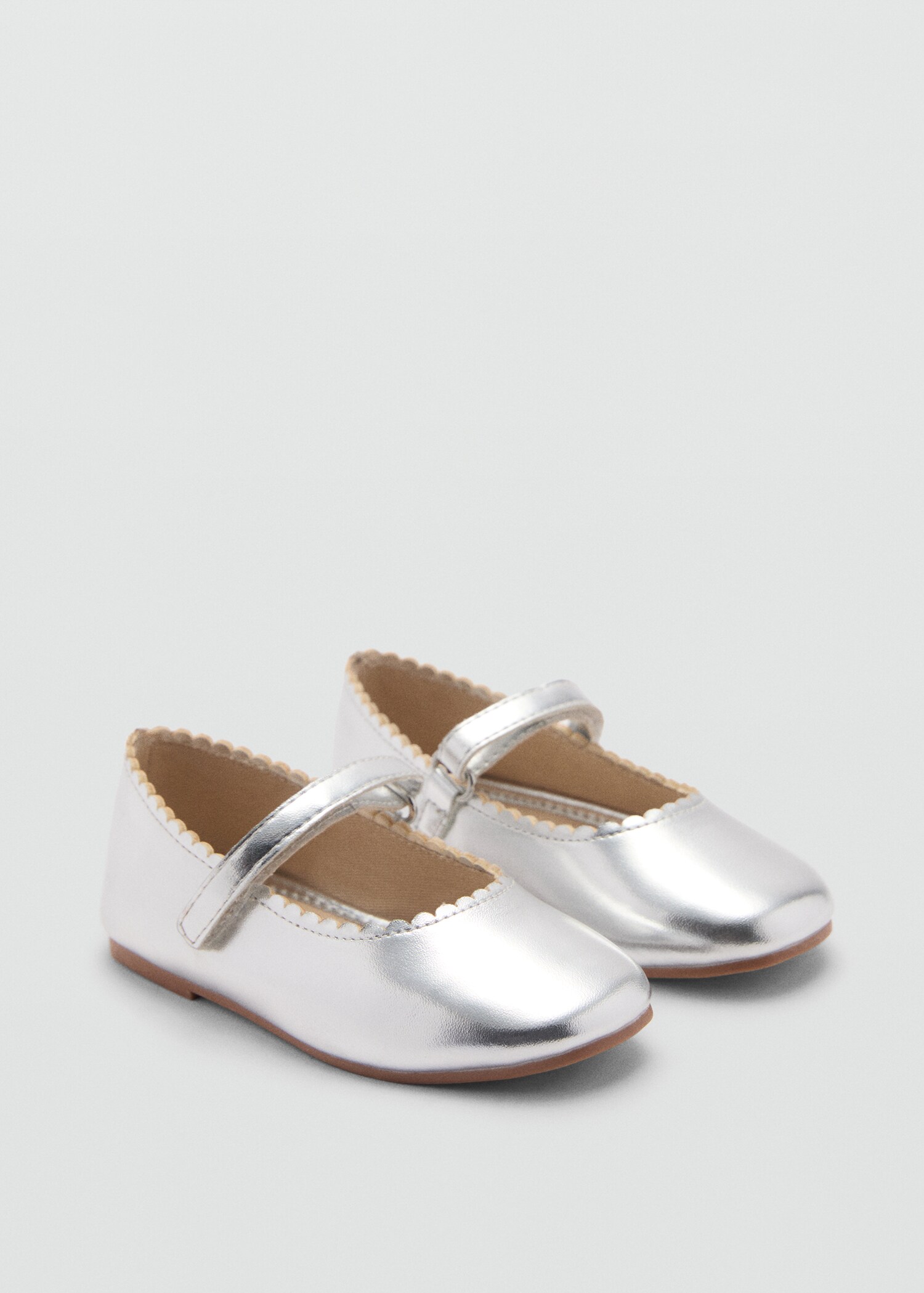 Ballerinas mit Metallic-Effekt - Mittlere Ansicht