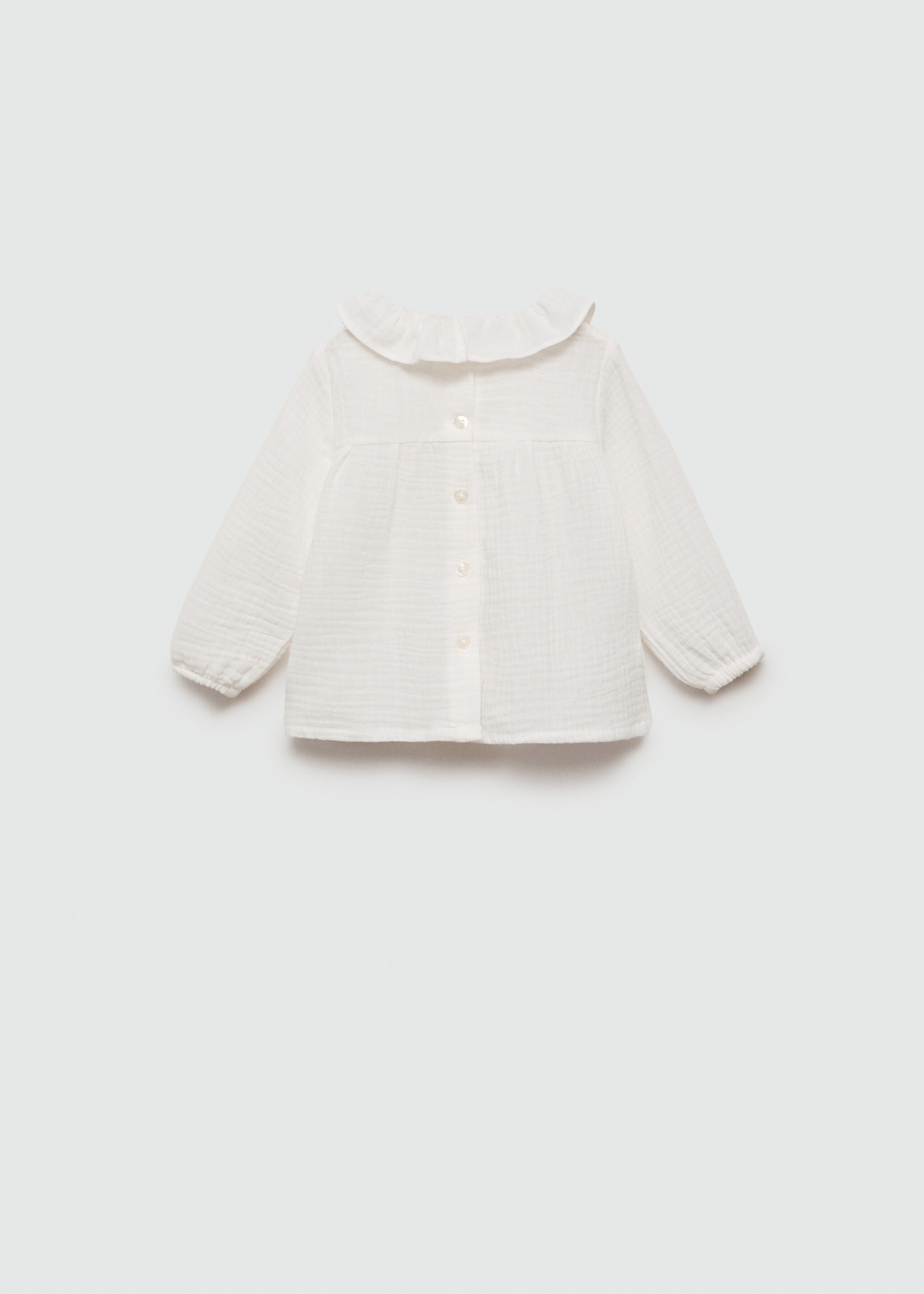 Katoenen blouse van kaasdoek - Achterkant van het artikel