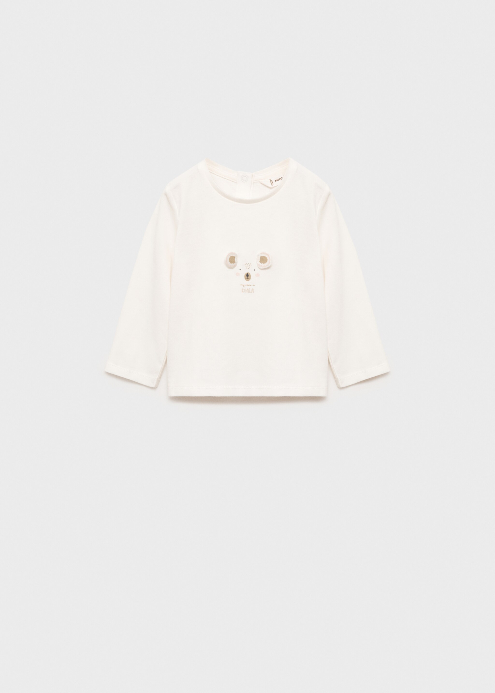 Printed long sleeve t-shirt - Article without model, Off White. Ref: 77003690-00.