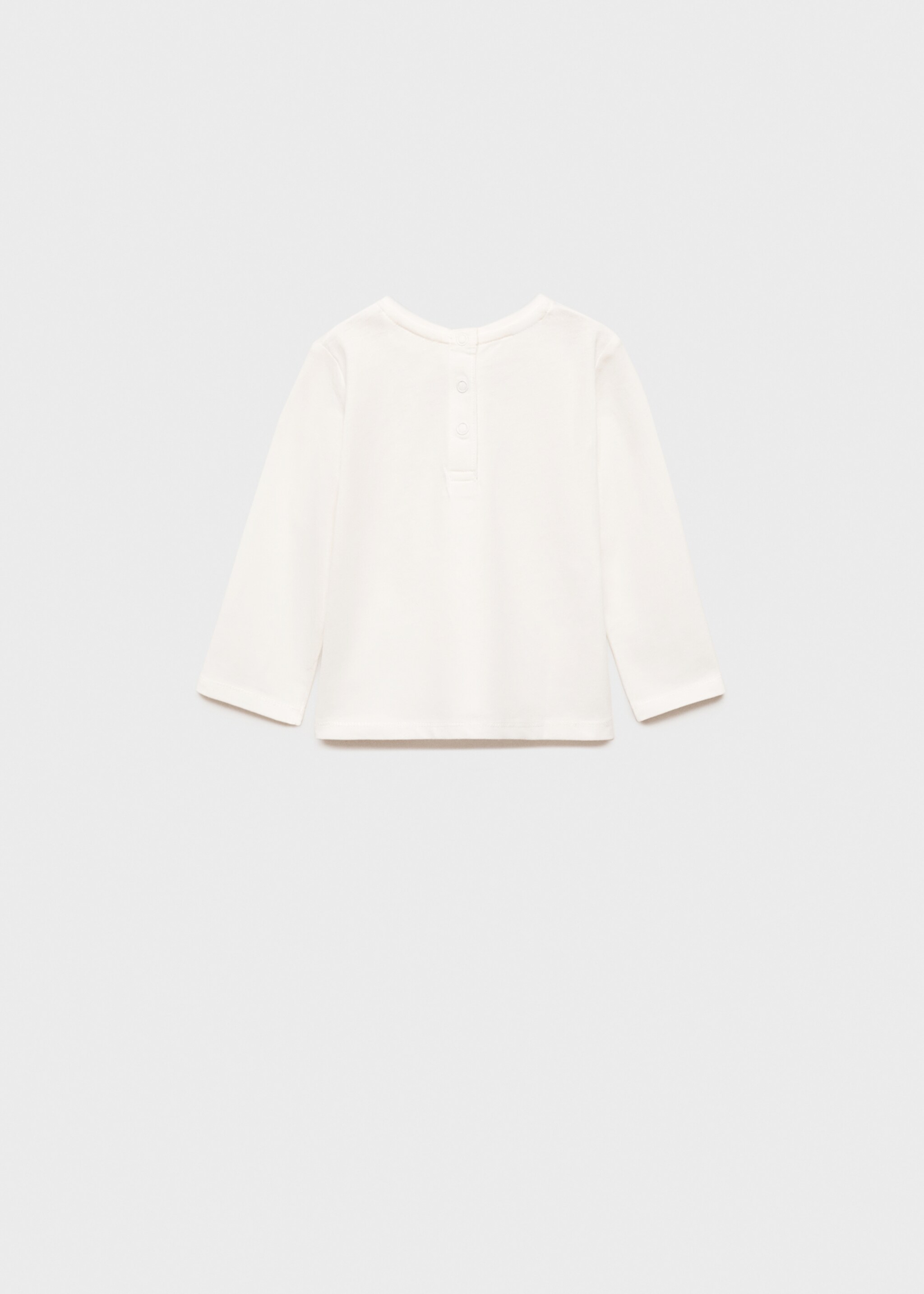 Printed long sleeve t-shirt - Reverse of the article, Off White. Ref: 77003690-00.