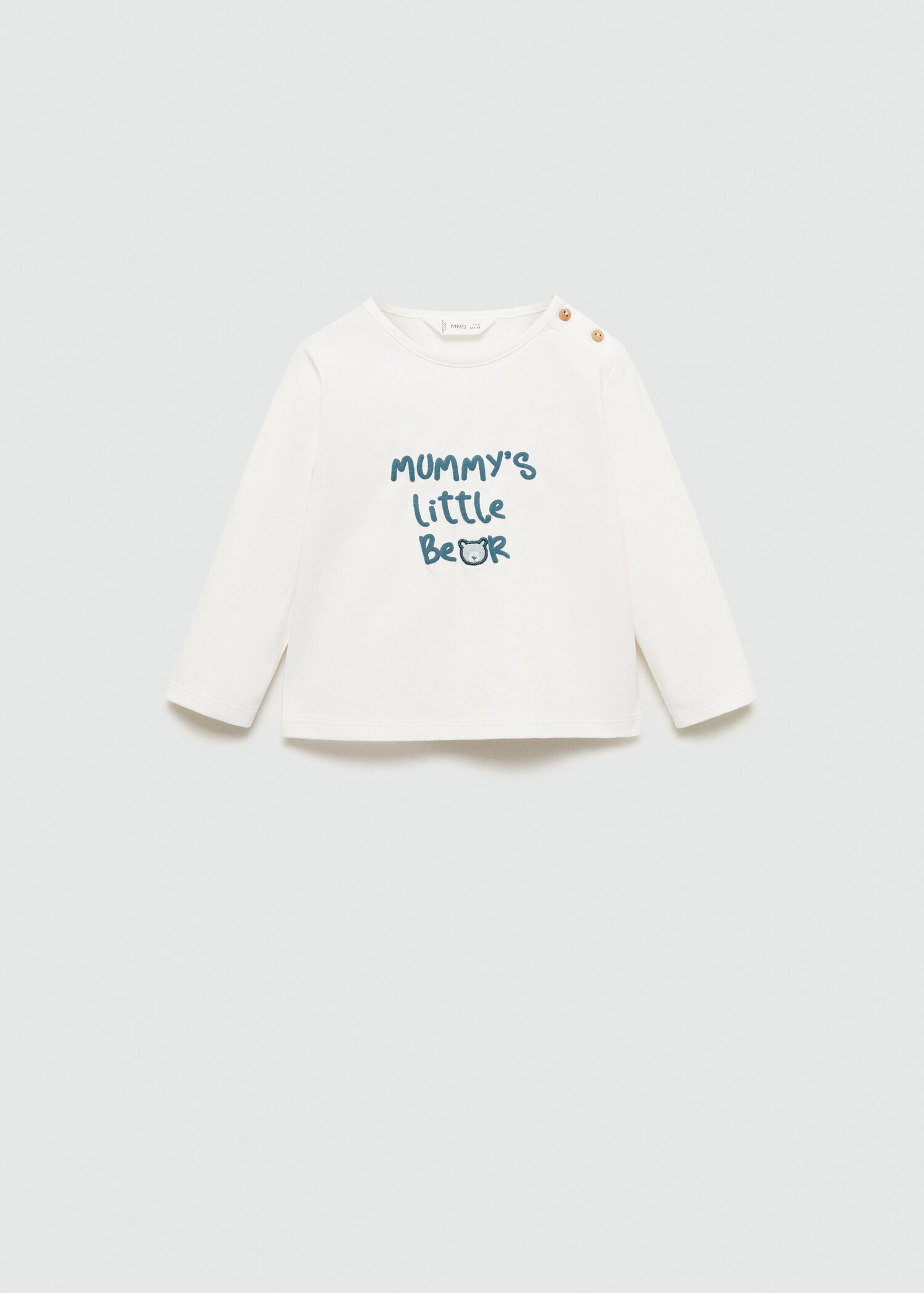 Embroidered detail cotton T-shirt - Article without model