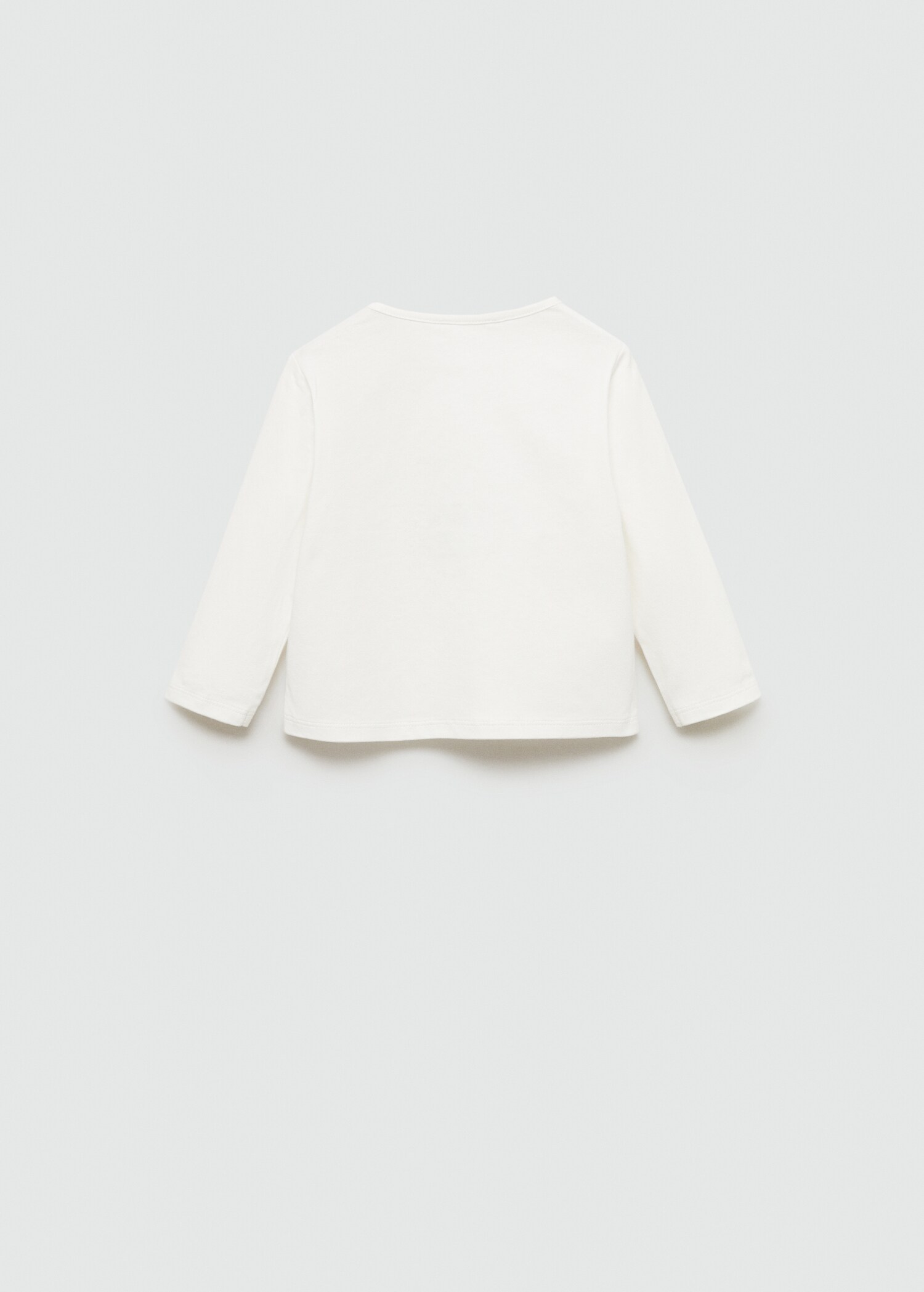 Embroidered detail cotton T-shirt - Reverse of the article