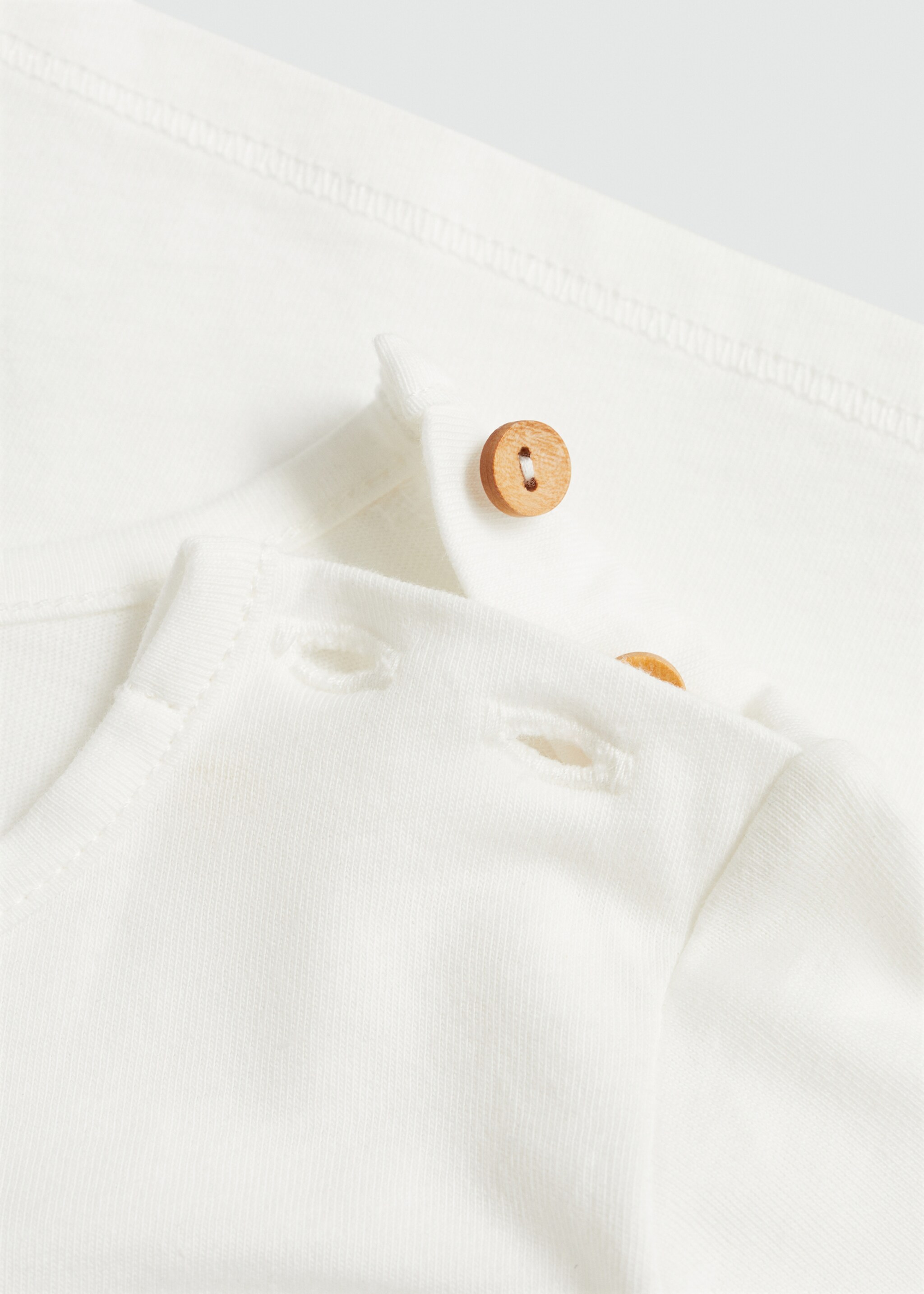 Bedrucktes Baumwoll-T-Shirt - Detail des Artikels 8, Cremeweiß. Ref: 77003693-00.