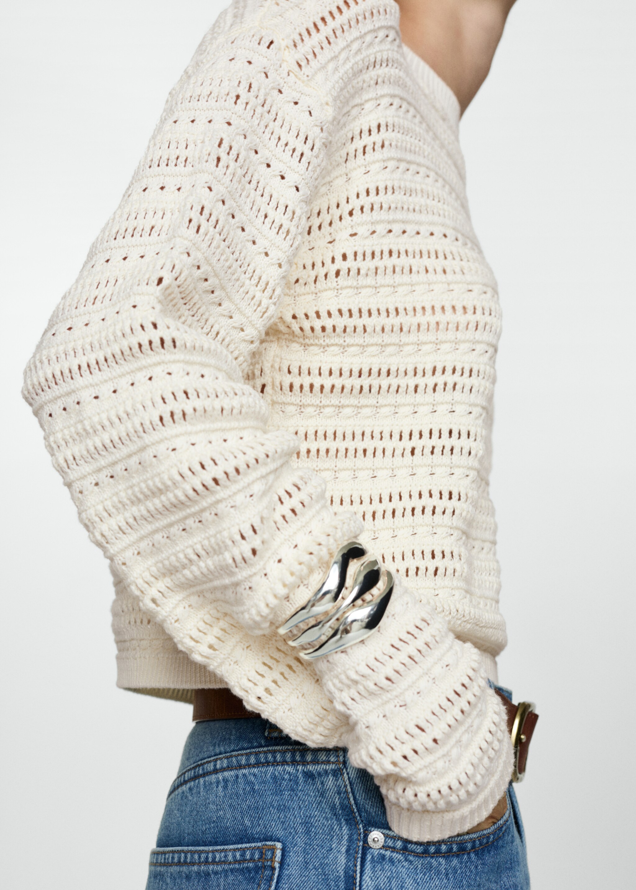 Openwork knit sweater - Details of the article 6