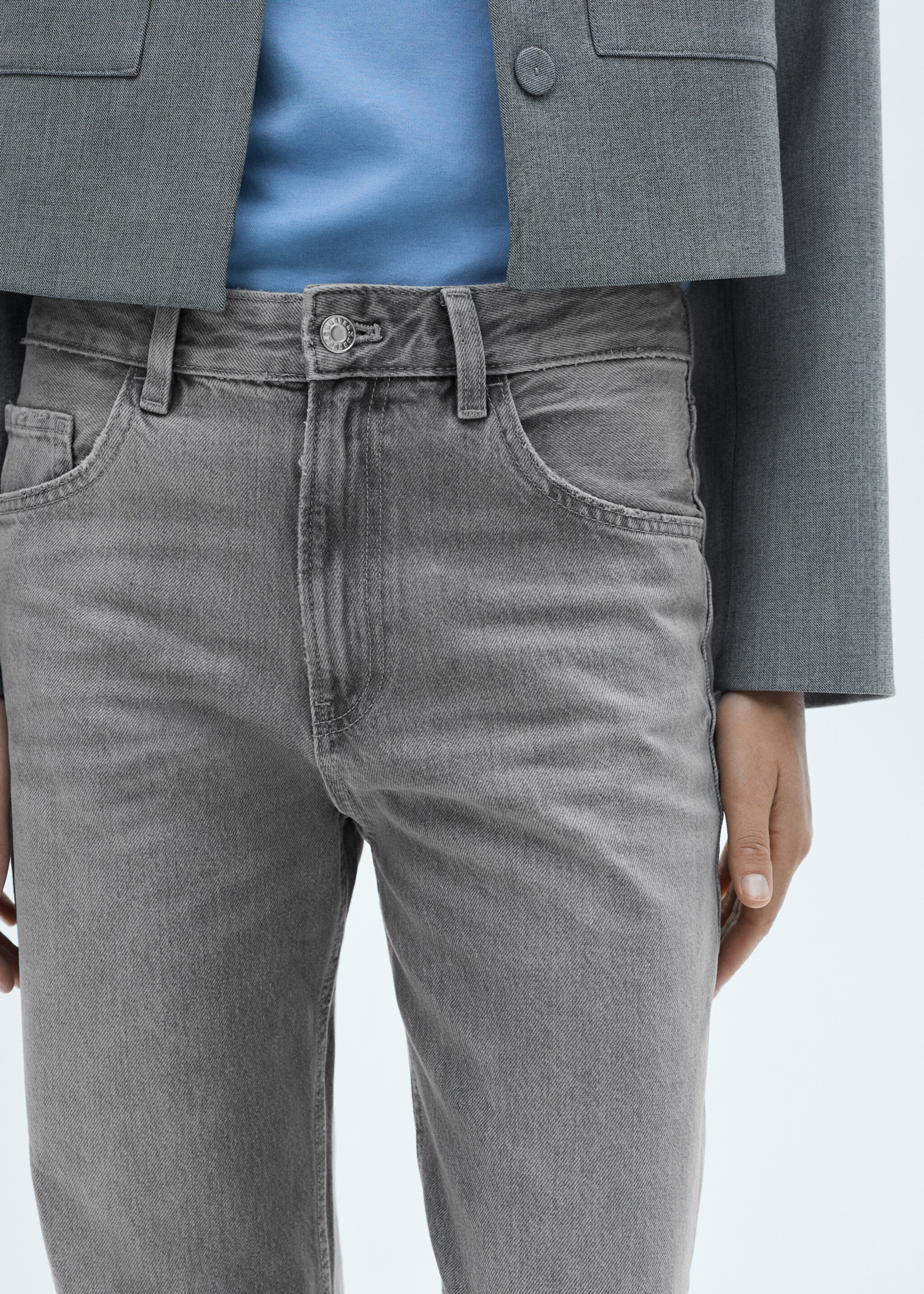 Jean Miami droit taille normale - Détail de l'article 6, Gris denim. Ref: 77004020-00.