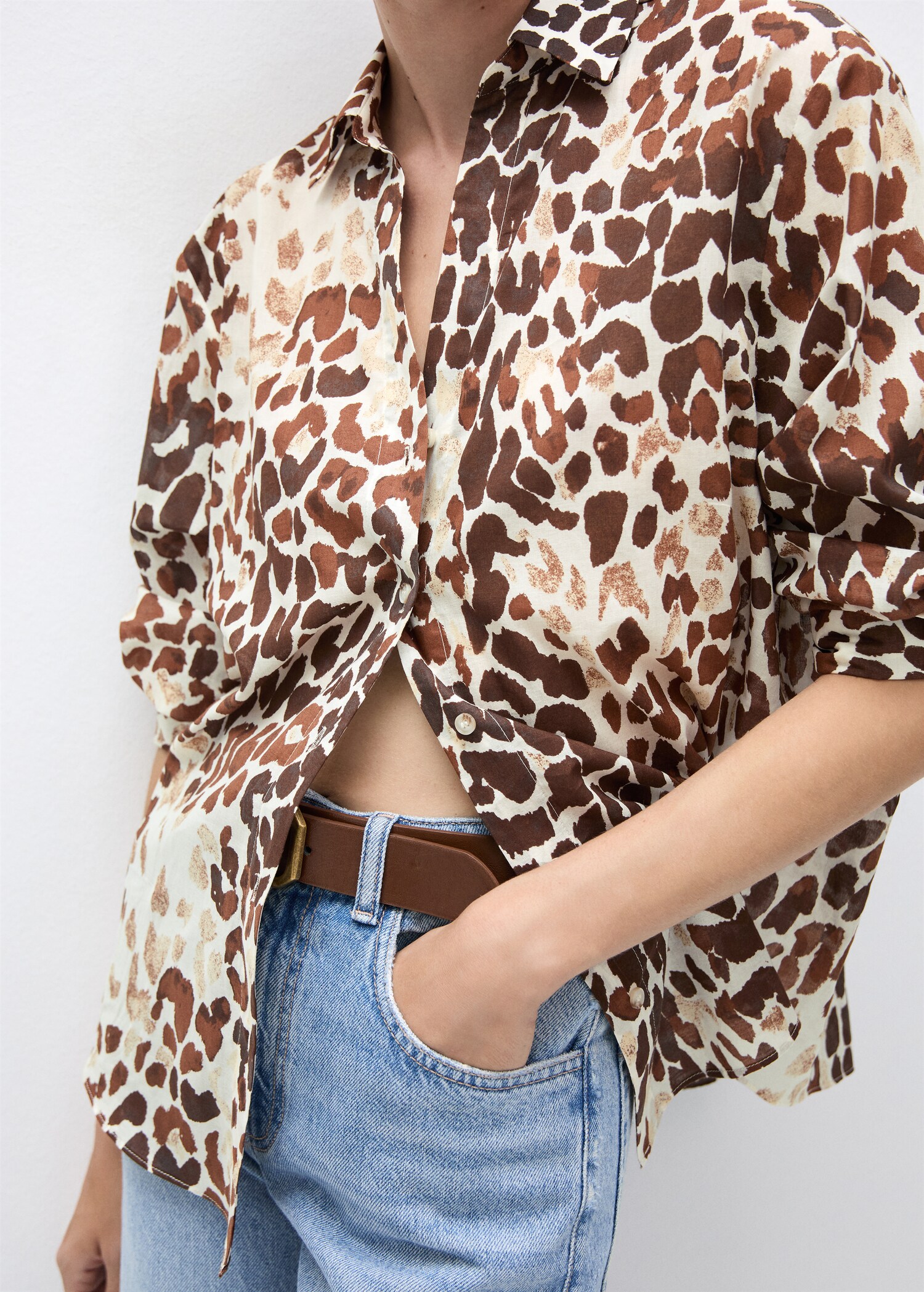 Chemise imprimée coton - Plan moyen