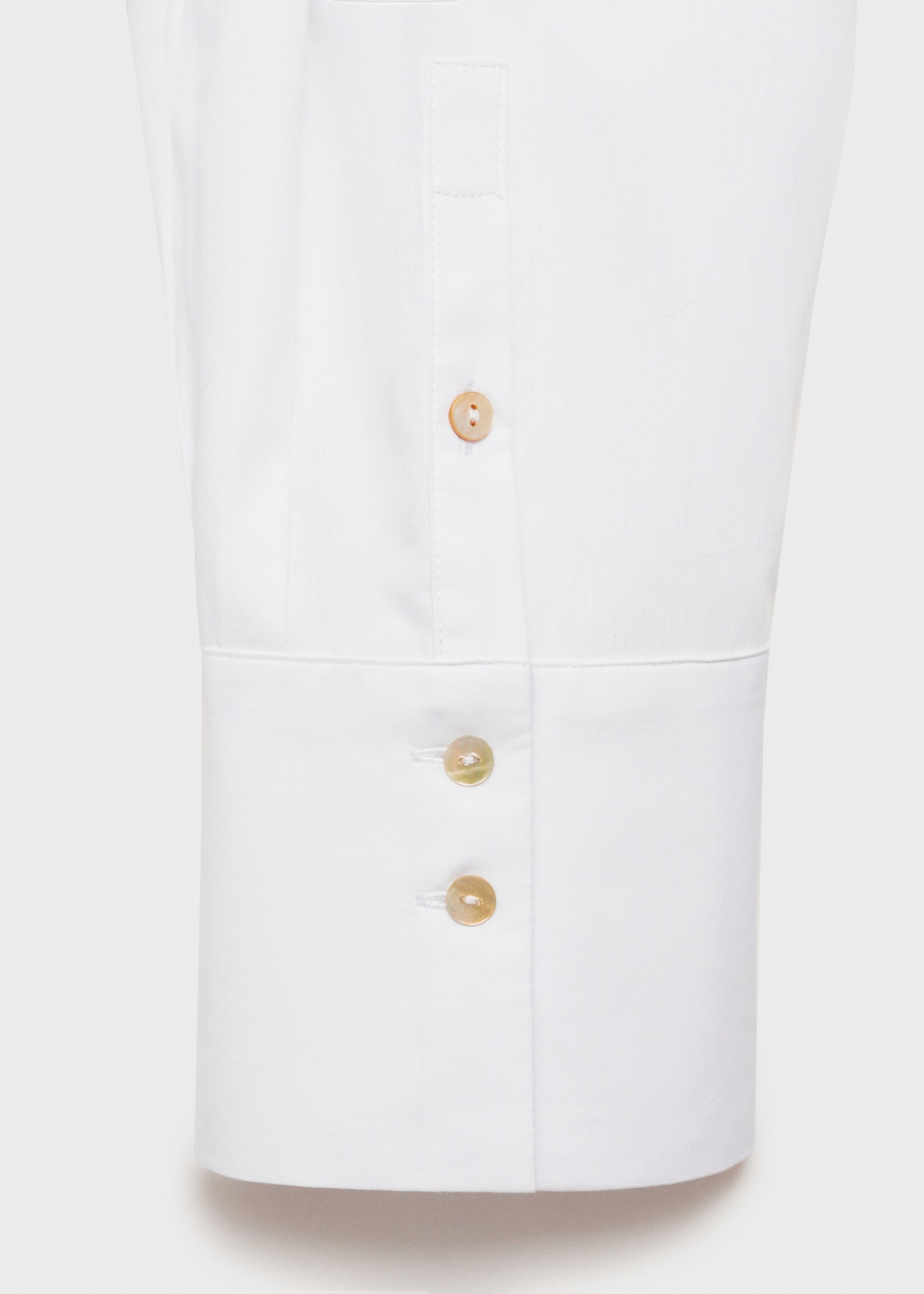 Crop blouse met zak - Detail van het artikel 0, Gebroken wit. Ref: 77004029-00.