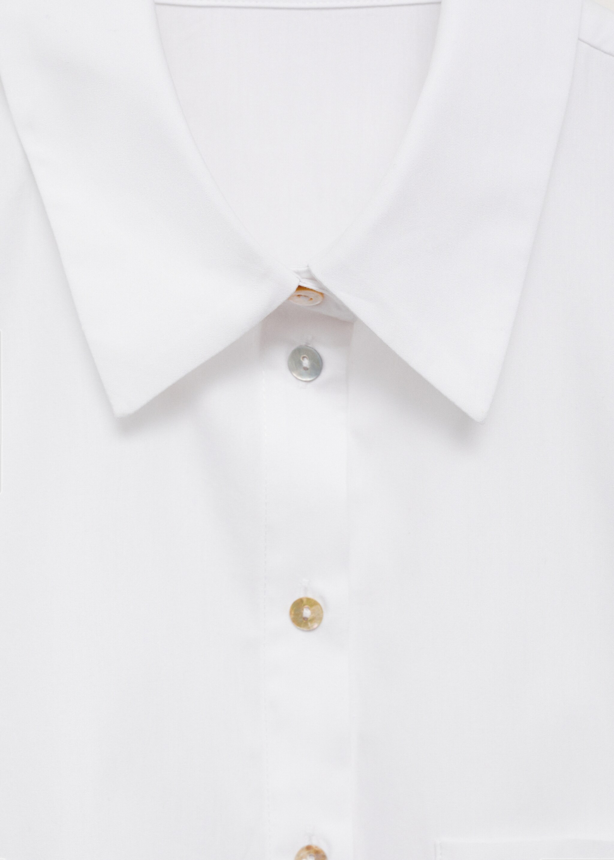 Crop blouse met zak - Detail van het artikel 8, Gebroken wit. Ref: 77004029-00.