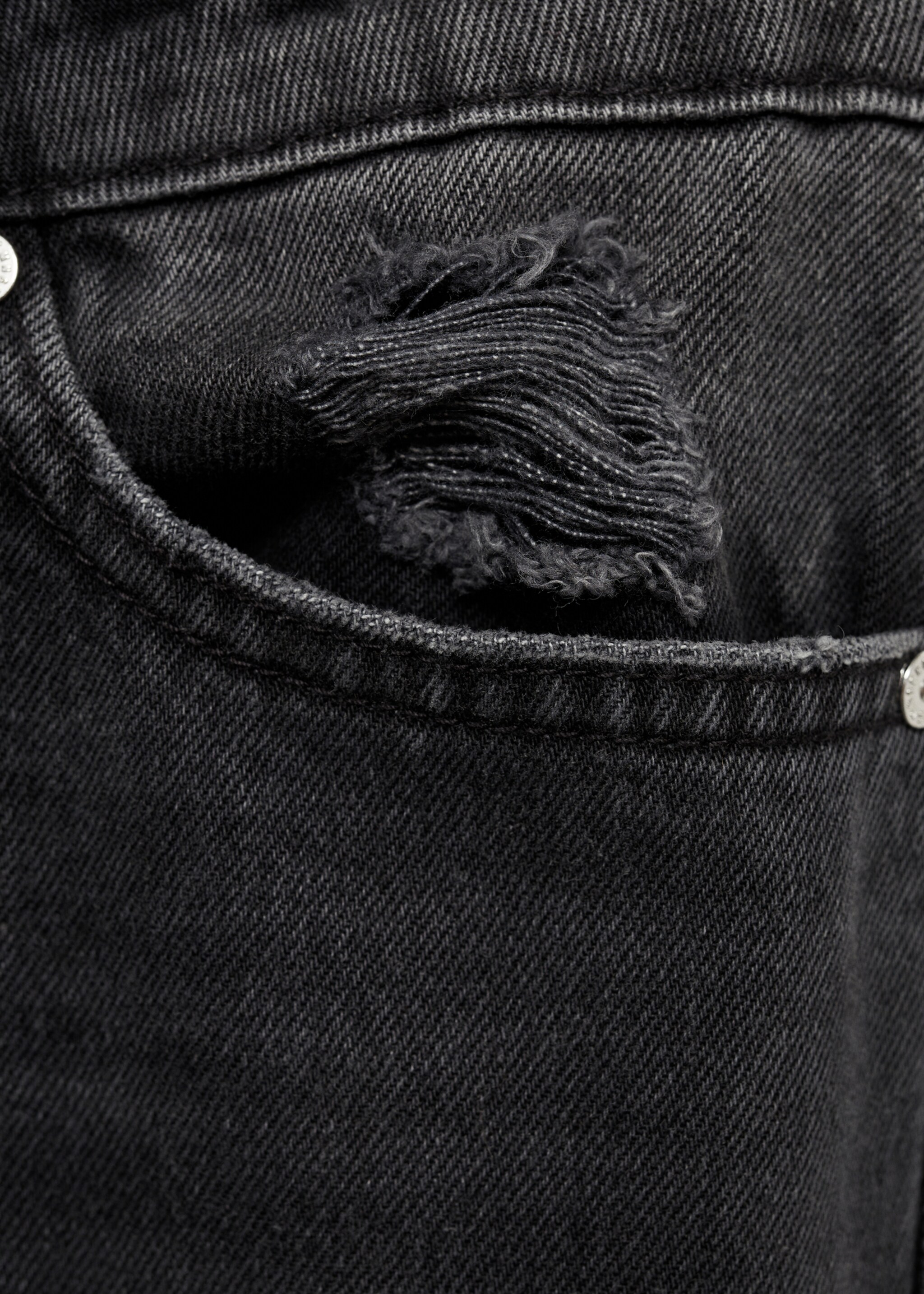 Blanca straight-fit cropped jeans - Details of the article 0, Black denim. Ref: 77004031-00.