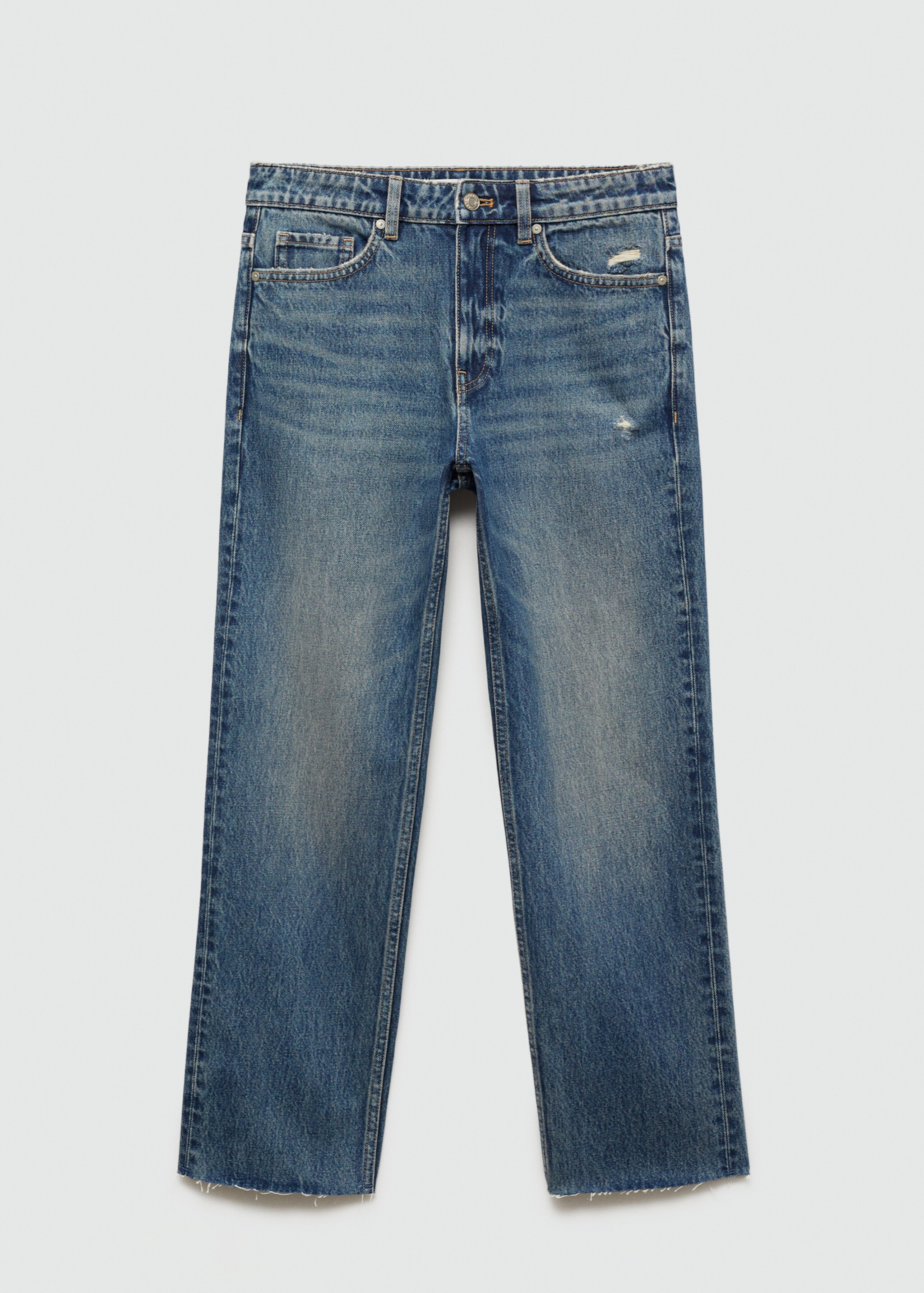 Blanca straight-fit cropped jeans - Article without model, Dark Blue. Ref: 77004034-00.