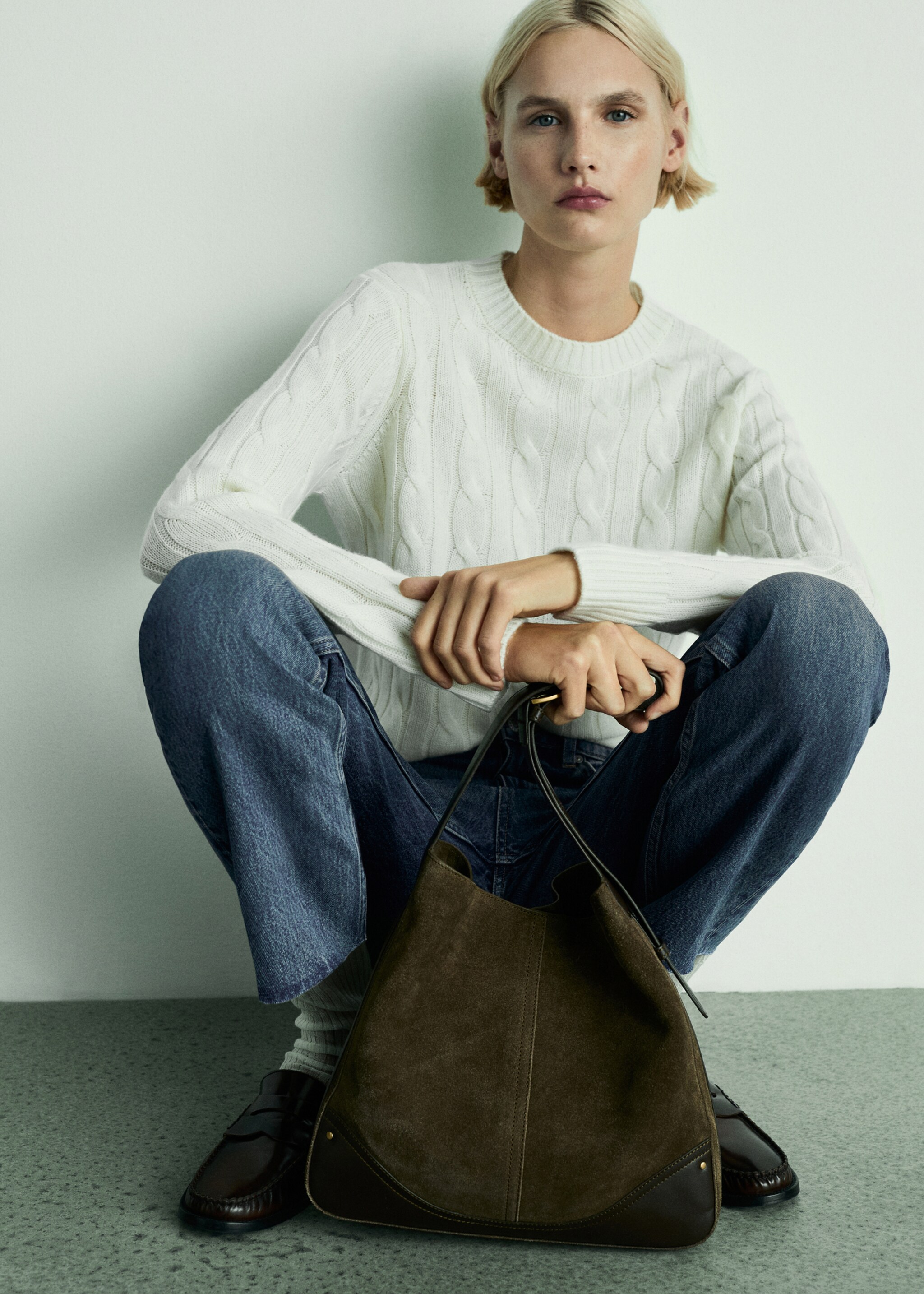 Blanca straight-fit cropped jeans - Details of the article 1, Dark Blue. Ref: 77004034-00.
