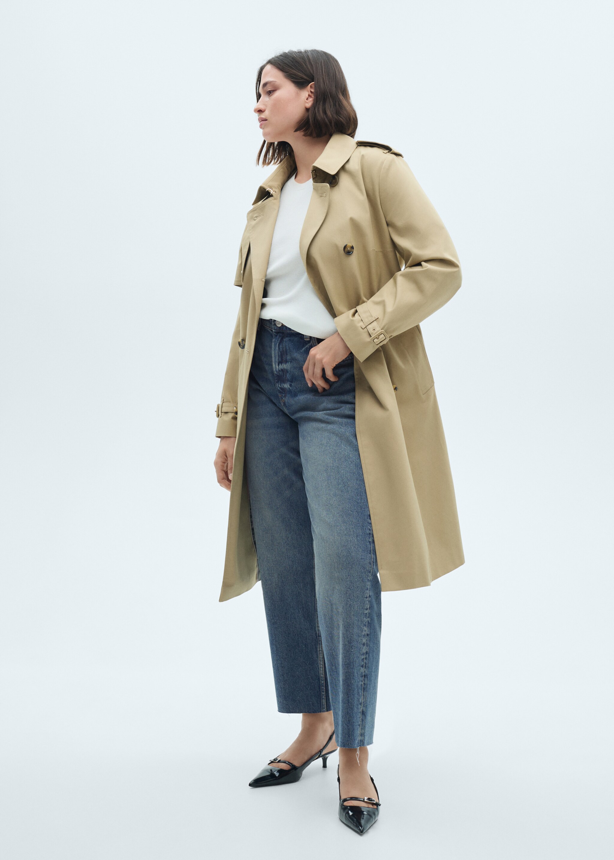 Blanca straight-fit cropped jeans - Details of the article 3, Dark Blue. Ref: 77004034-00.