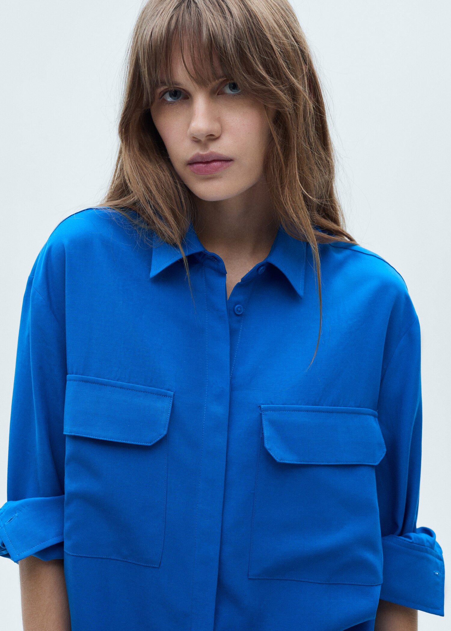 Camisa lyocell bolsillos - Detalle del artículo 1