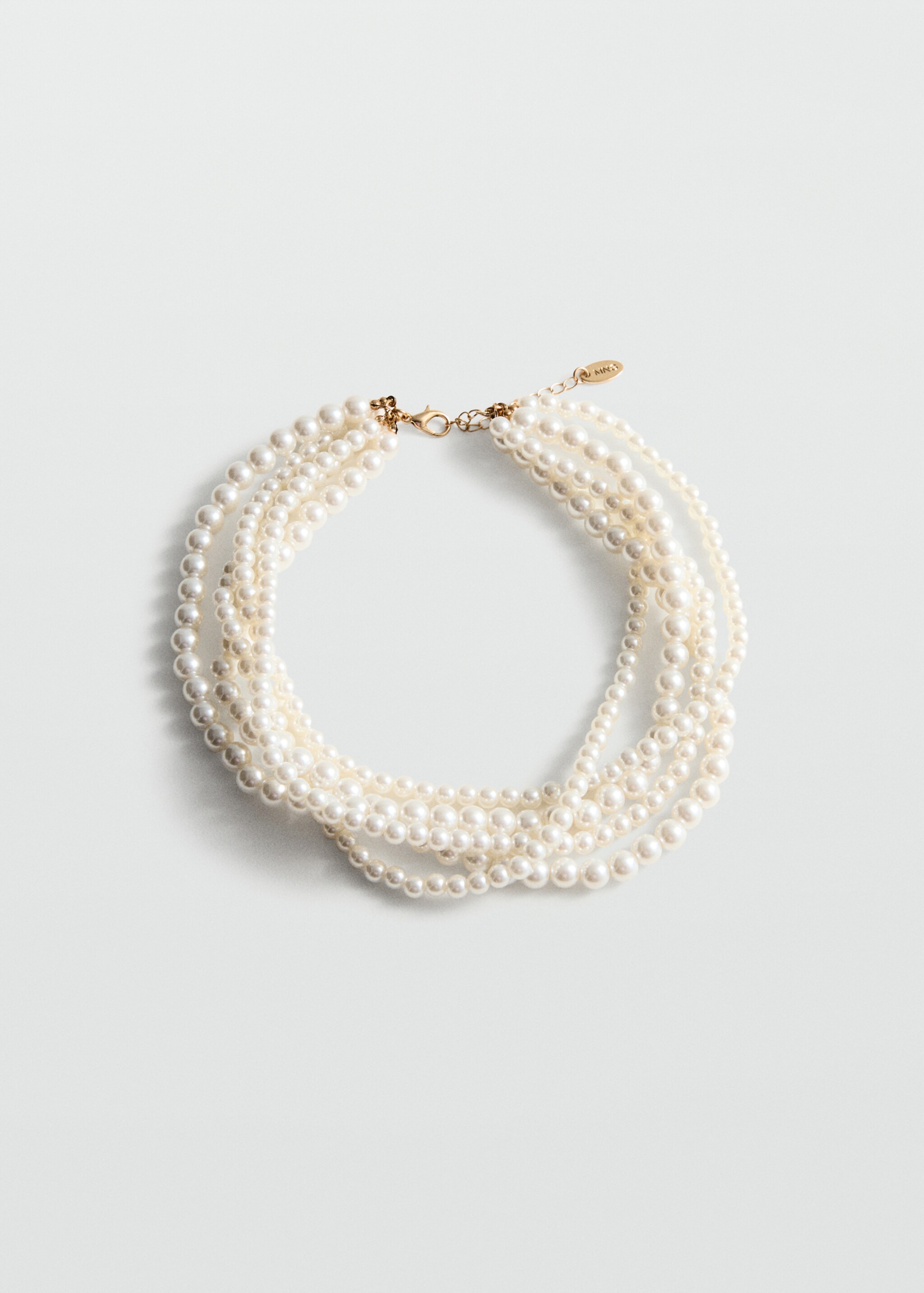 Collar perlas múltiples cadenas - Artículo sin modelo, Blanco. Ref: 77004050-00.