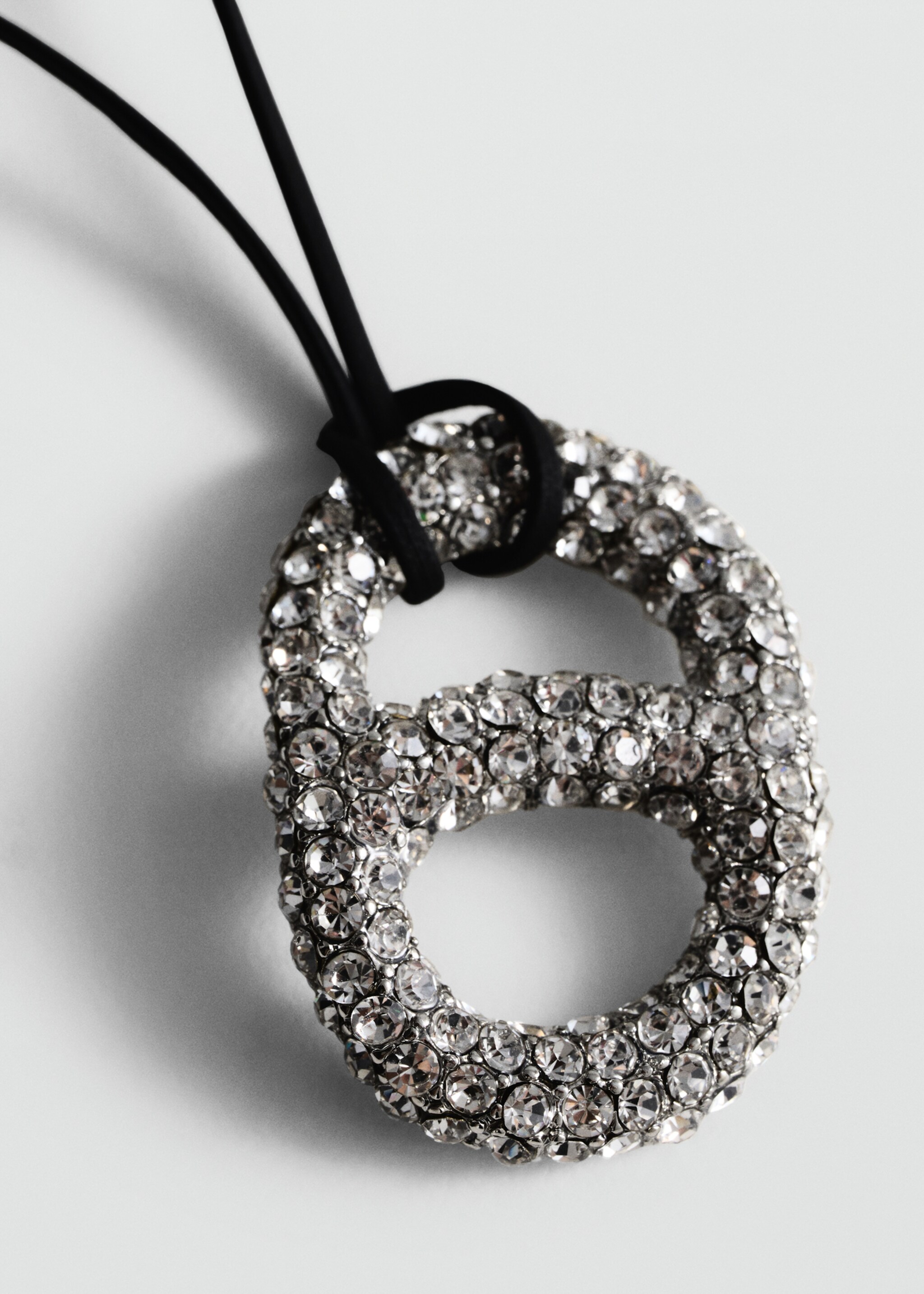 Crystal cord necklace - Medium plane