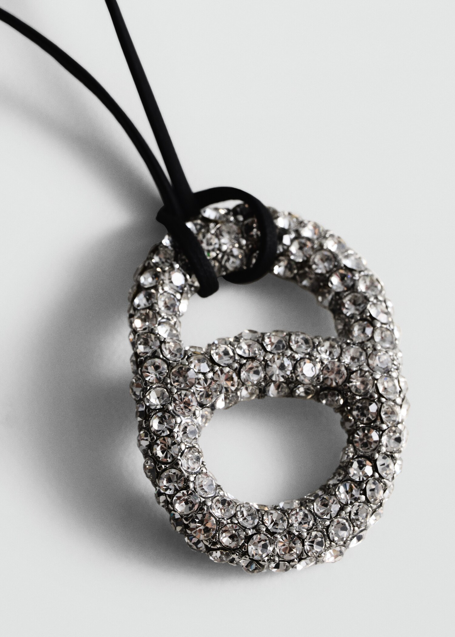 Crystal cord necklace - Medium plane