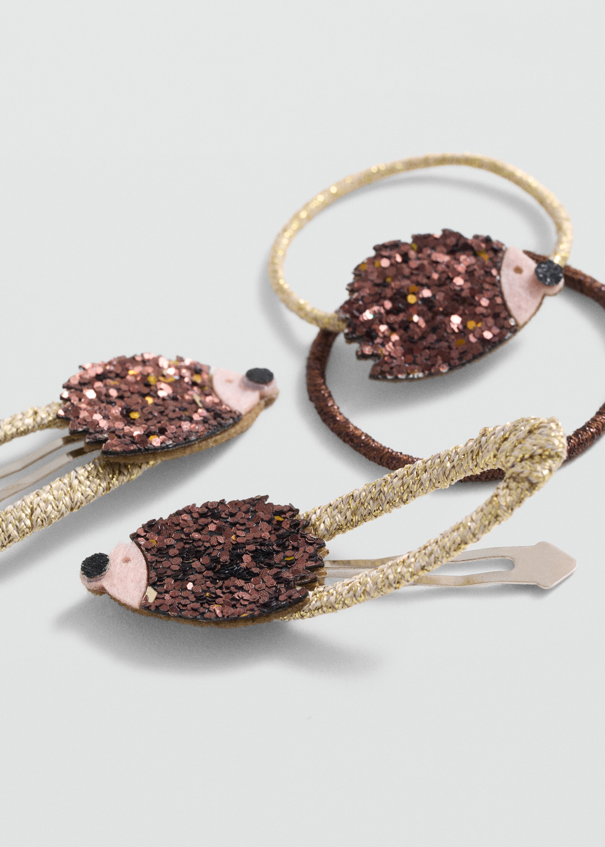 Pack of hairpins and hair bands - Medium plane, Gold. Ref: 77004055-00.