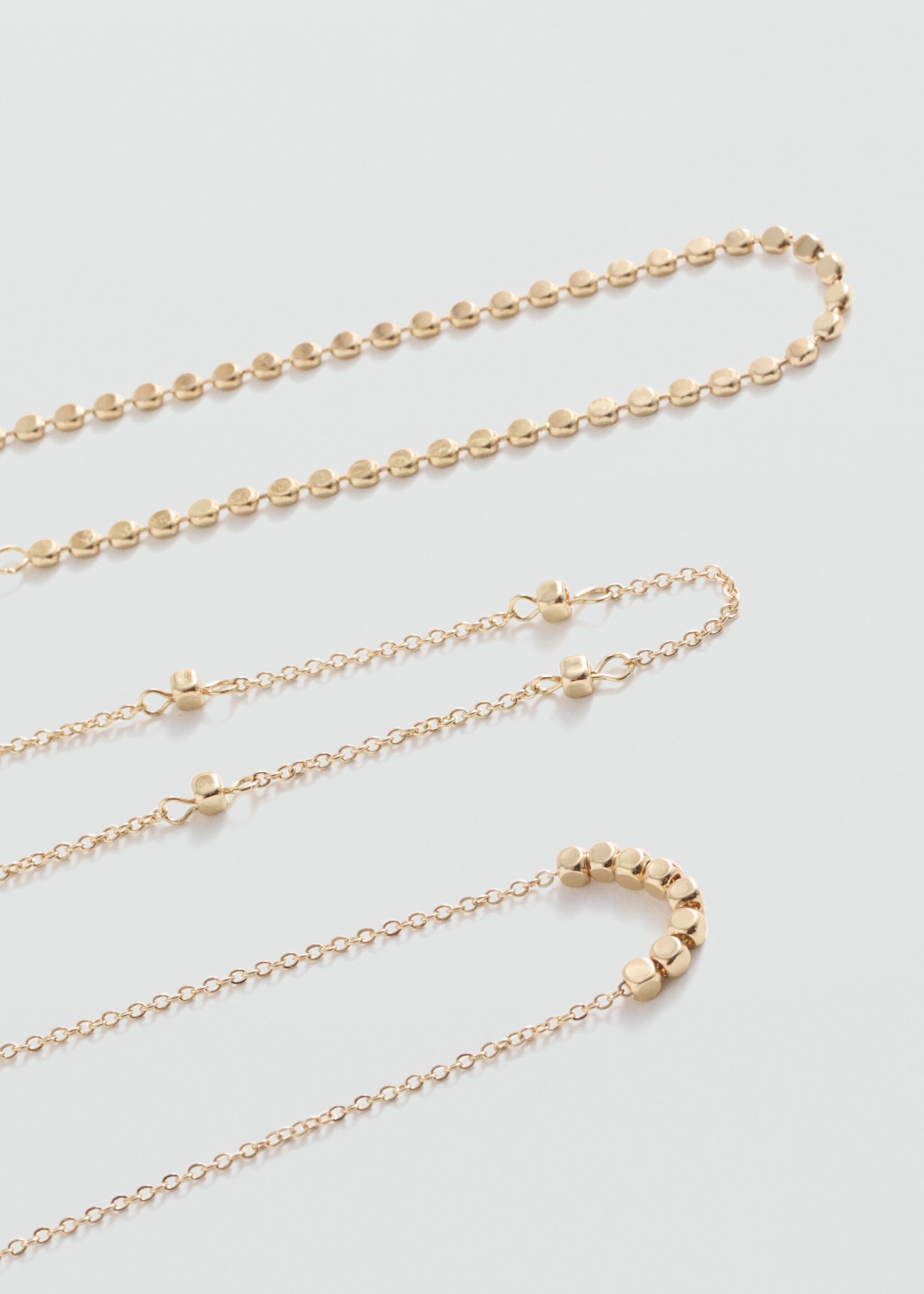 Pack of 3 combined necklaces - Medium plane, Gold. Ref: 77004062-00.