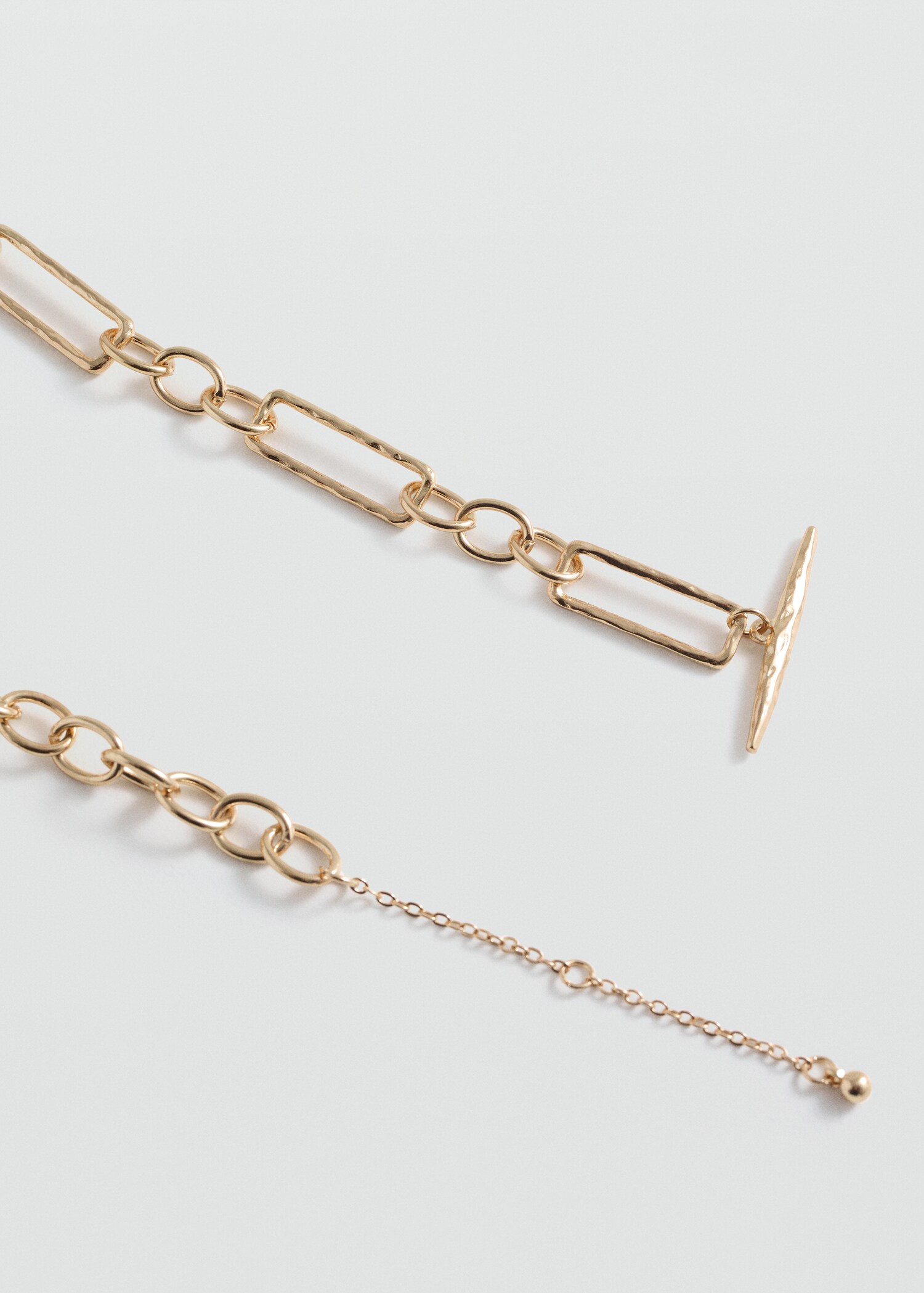 Collier anneaux irréguliers - Plan moyen