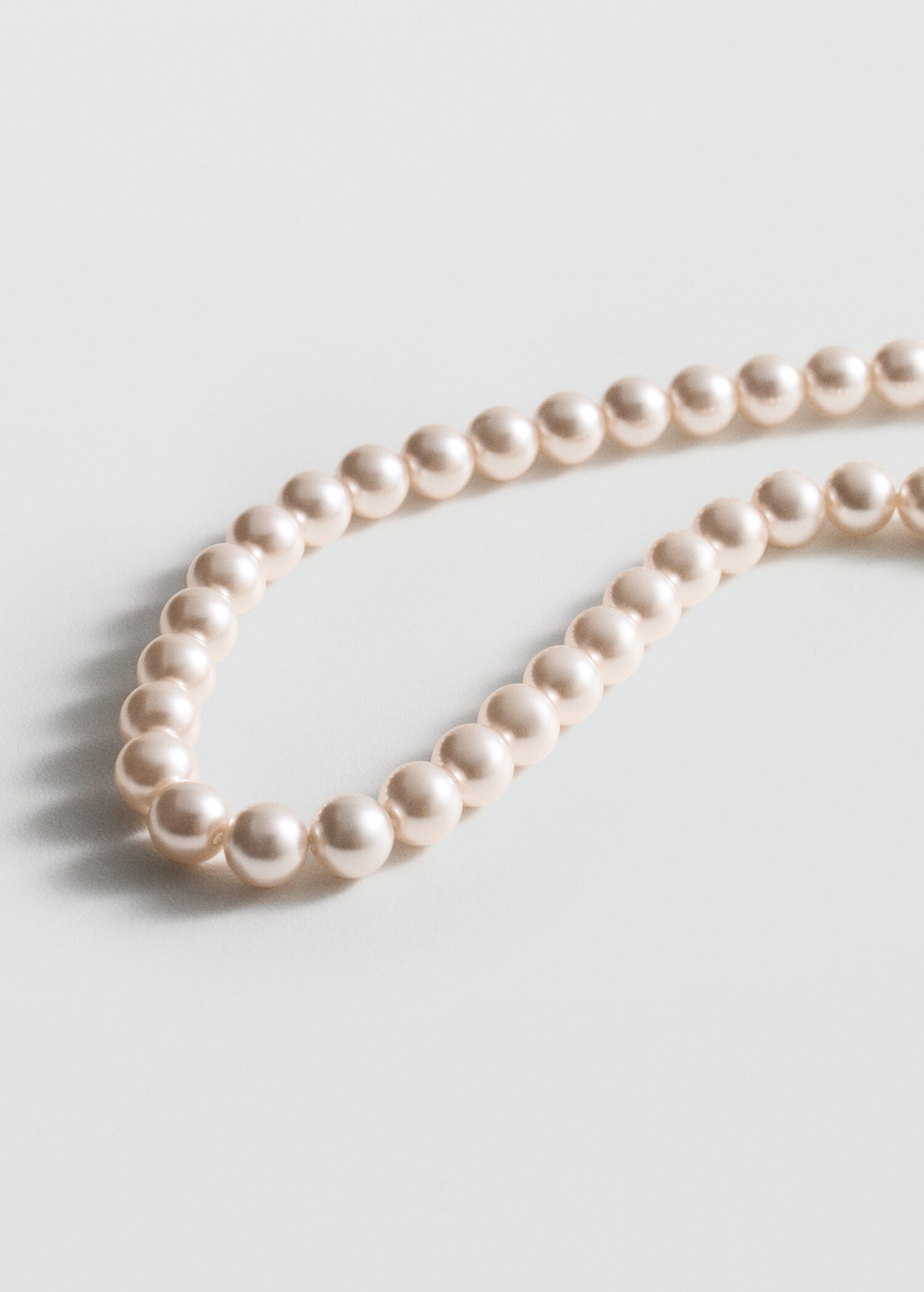 Crystal pearl necklace - Medium plane