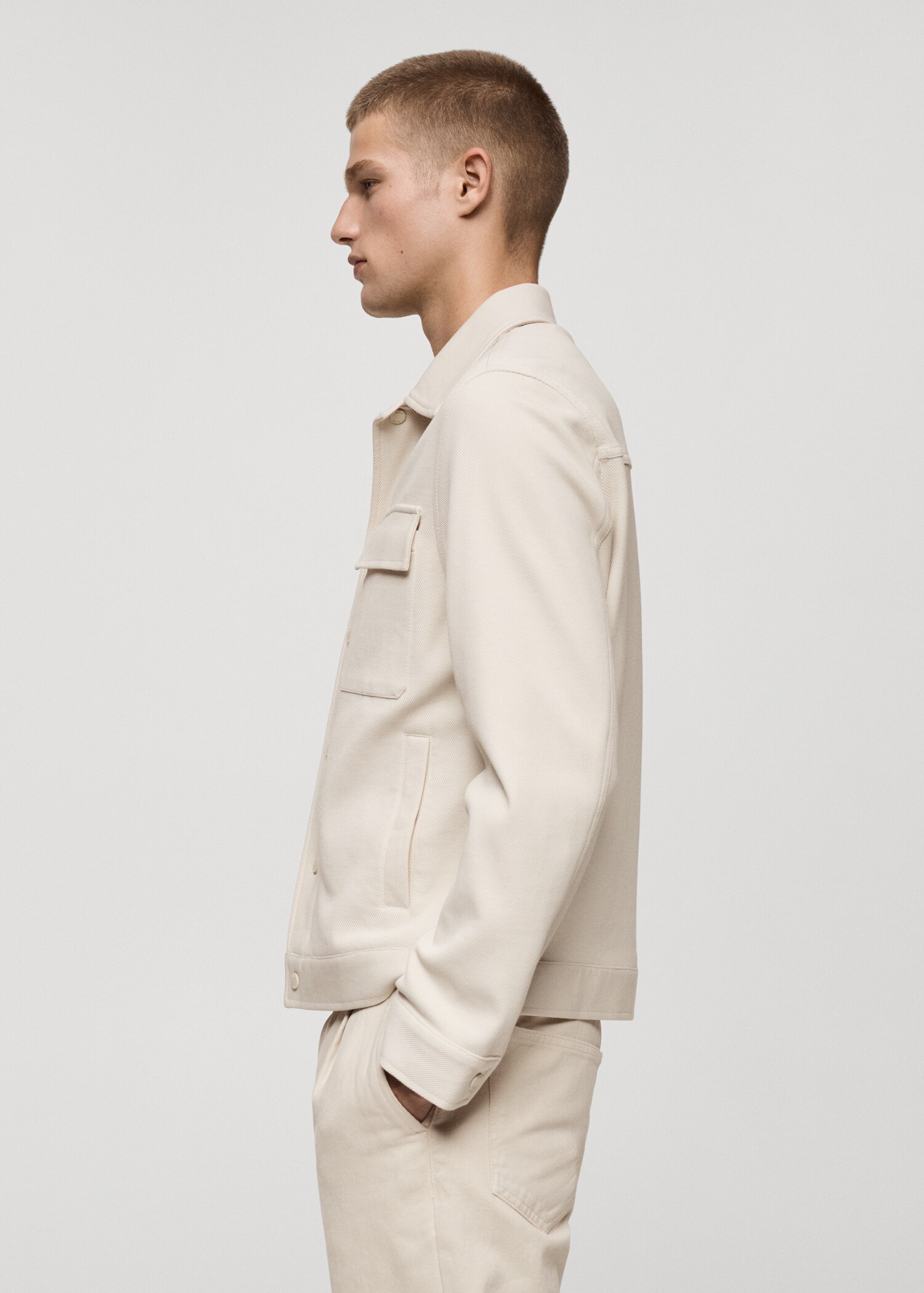 Overshirt aus Baumwoll-Twill mit Taschen - Detail des Artikels 2
