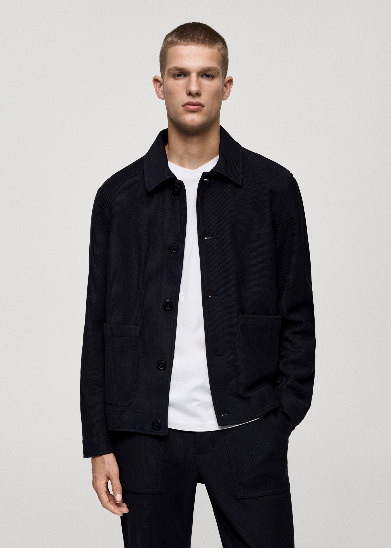 Sobrecamisa twill cotó butxaques - Pla mig