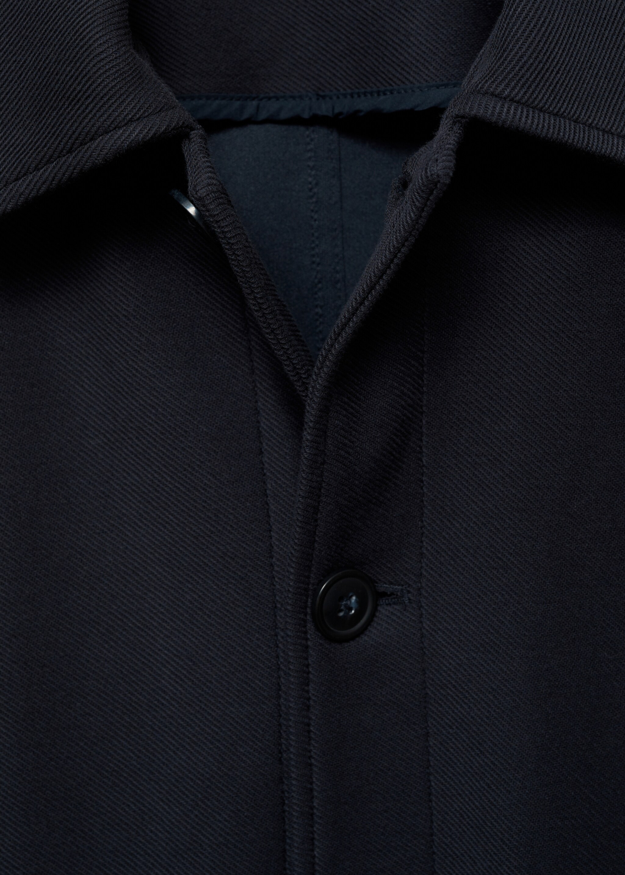 Sobrecamisa twill cotó butxaques - Detall de l'article 8, Blau marí fosc. Ref: 77004439-00.