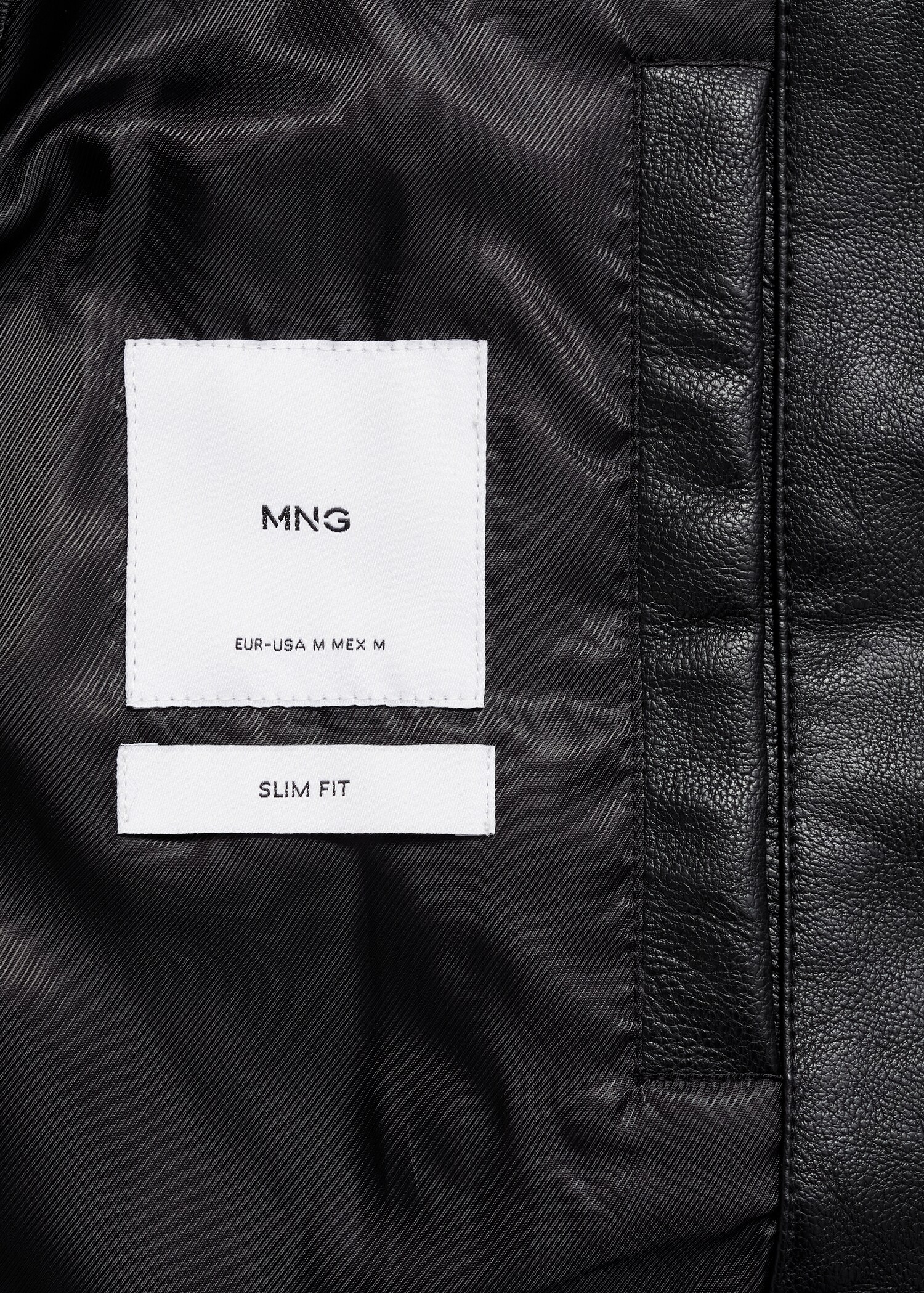 Zip-up leather-effect jacket - Details of the article 8