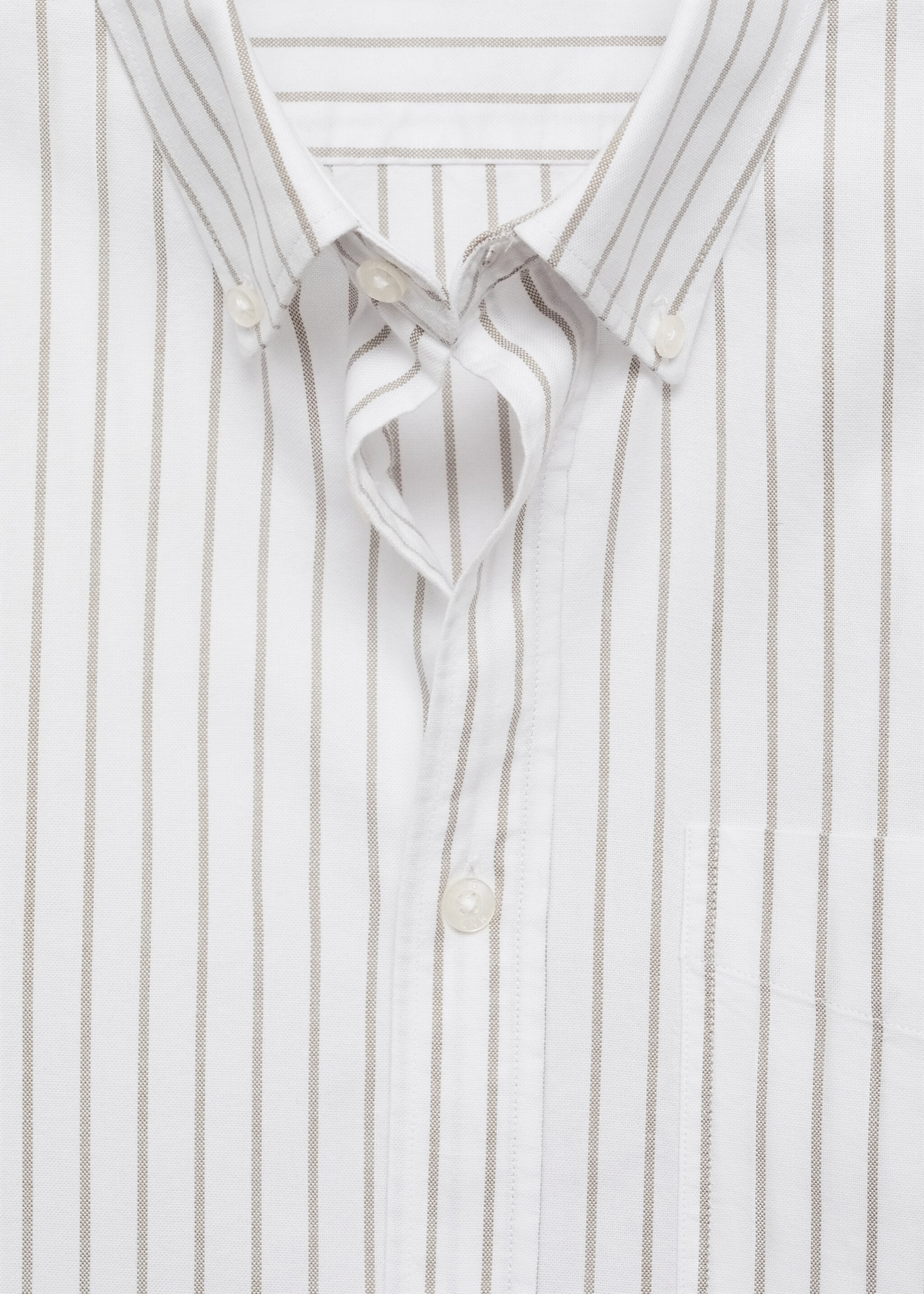 Camisa 100% cotó ratlles kodak - Detall de l'article 8, Blanc. Ref: 77004444-00.