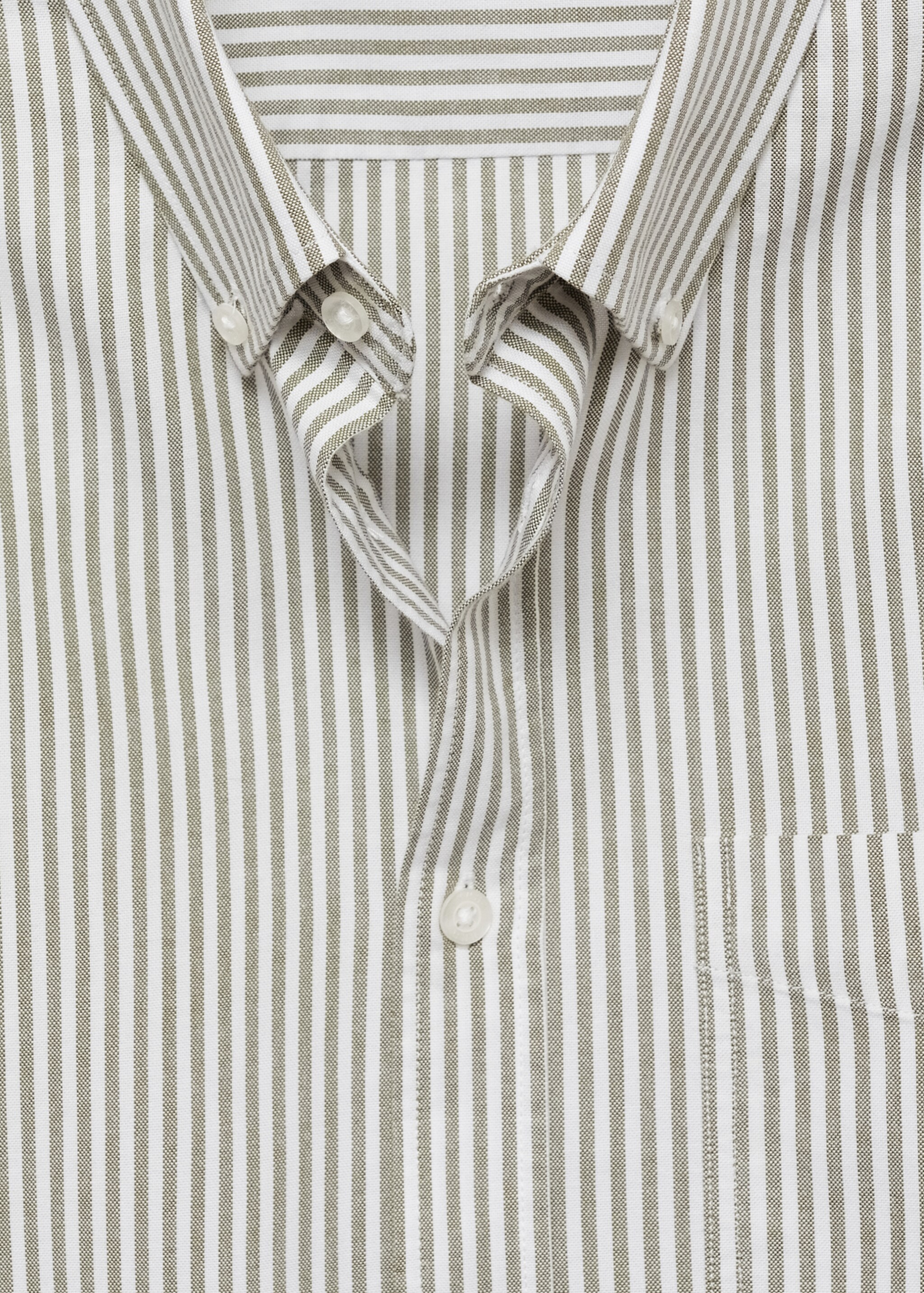 Camisa 100% cotó ratlles kodak - Detall de l'article 8, Caqui. Ref: 77004444-00.