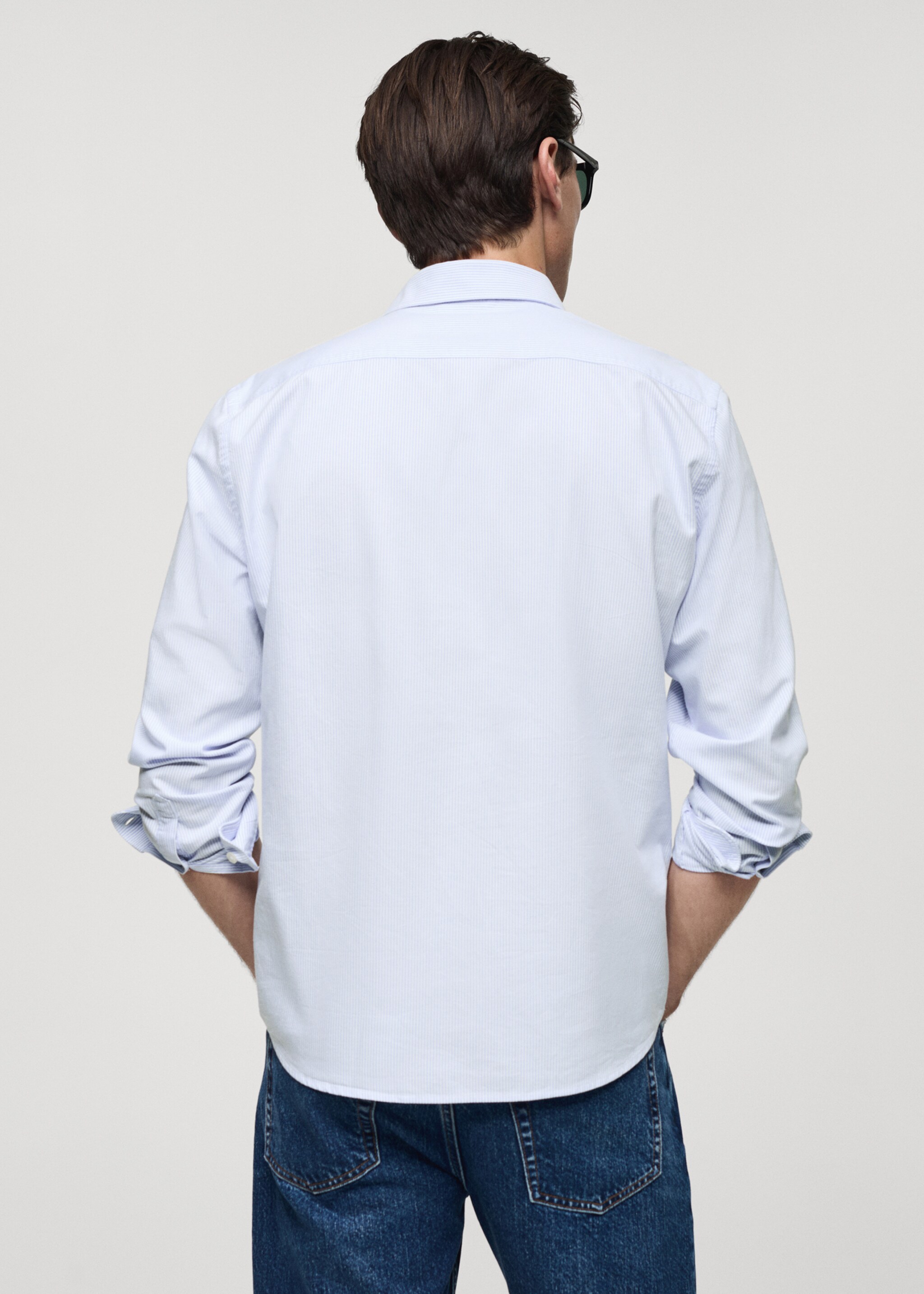 Camisa 100% cotó ratlles kodak - Revers de l'article, Blau marí fosc. Ref: 77004444-00.