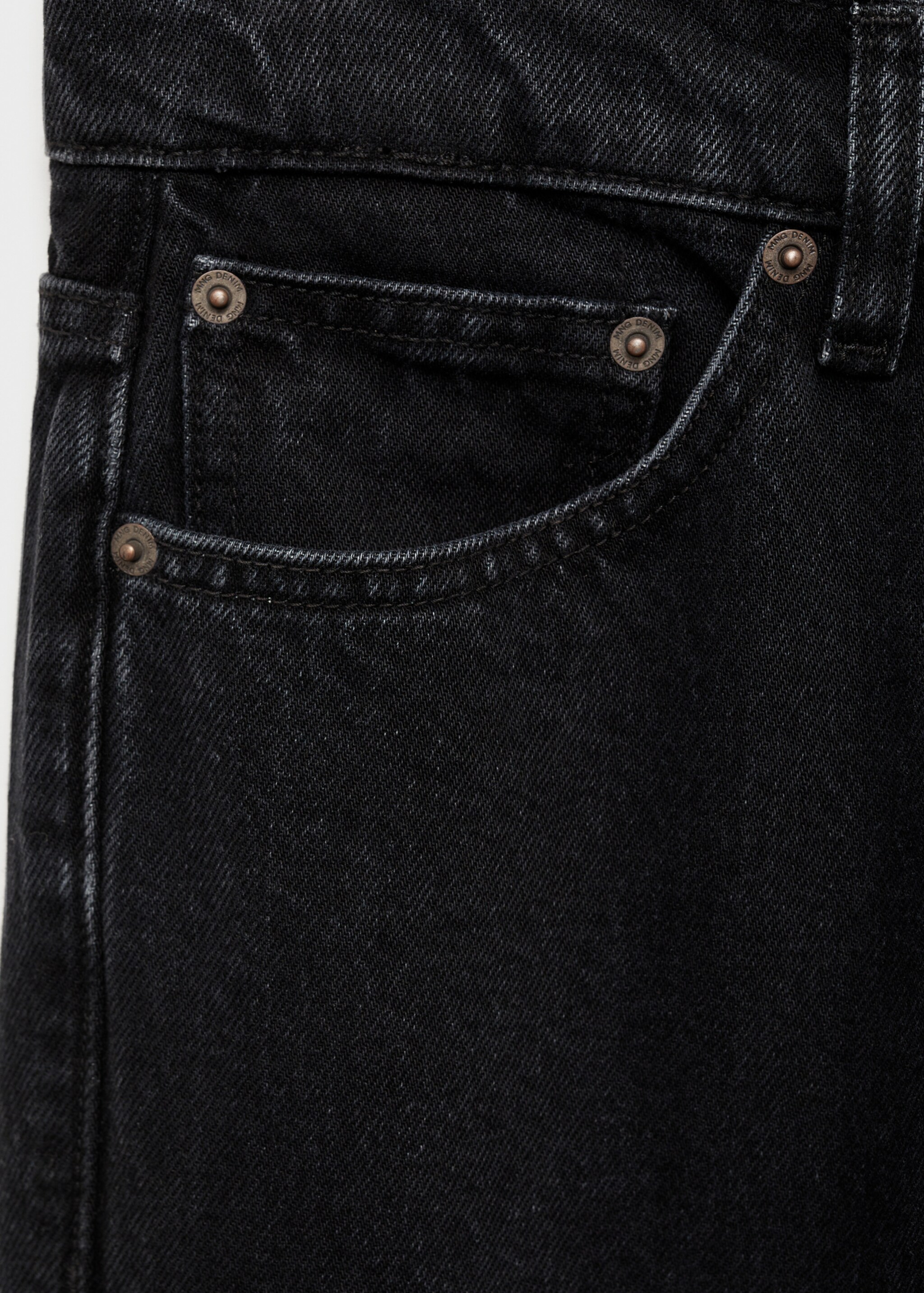 Zwarte Bob regular-fit jeans - Detail van het artikel 0, Black denim. Ref: 77004451-00.