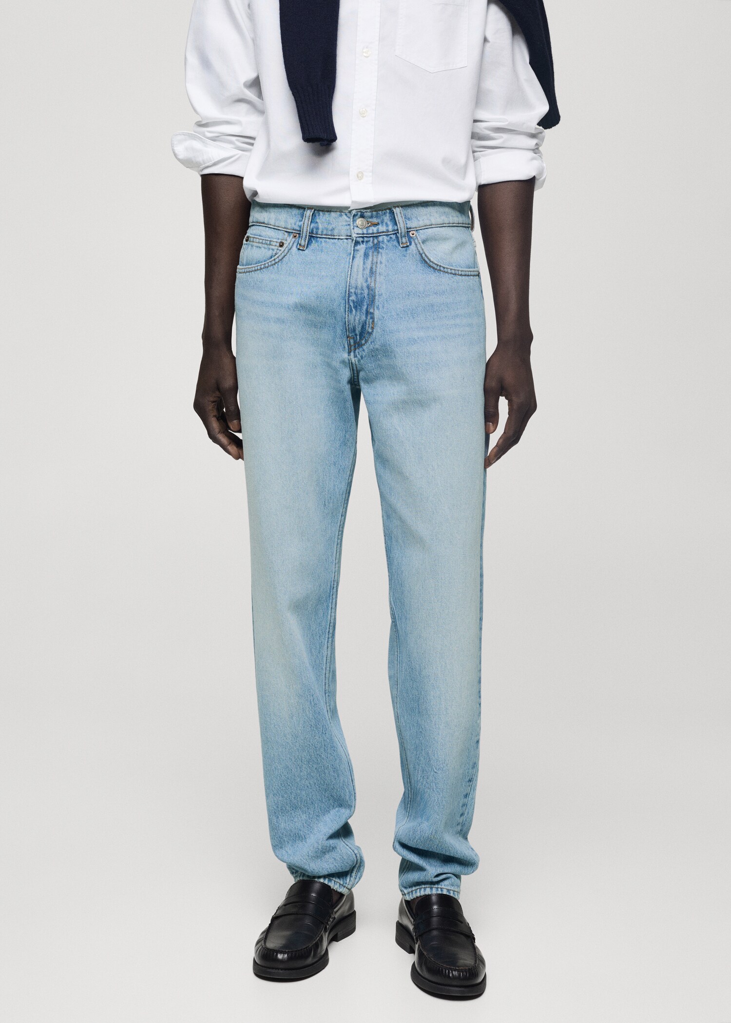 Regular Fit Jeans Bob mit heller Waschung - Mittlere Ansicht